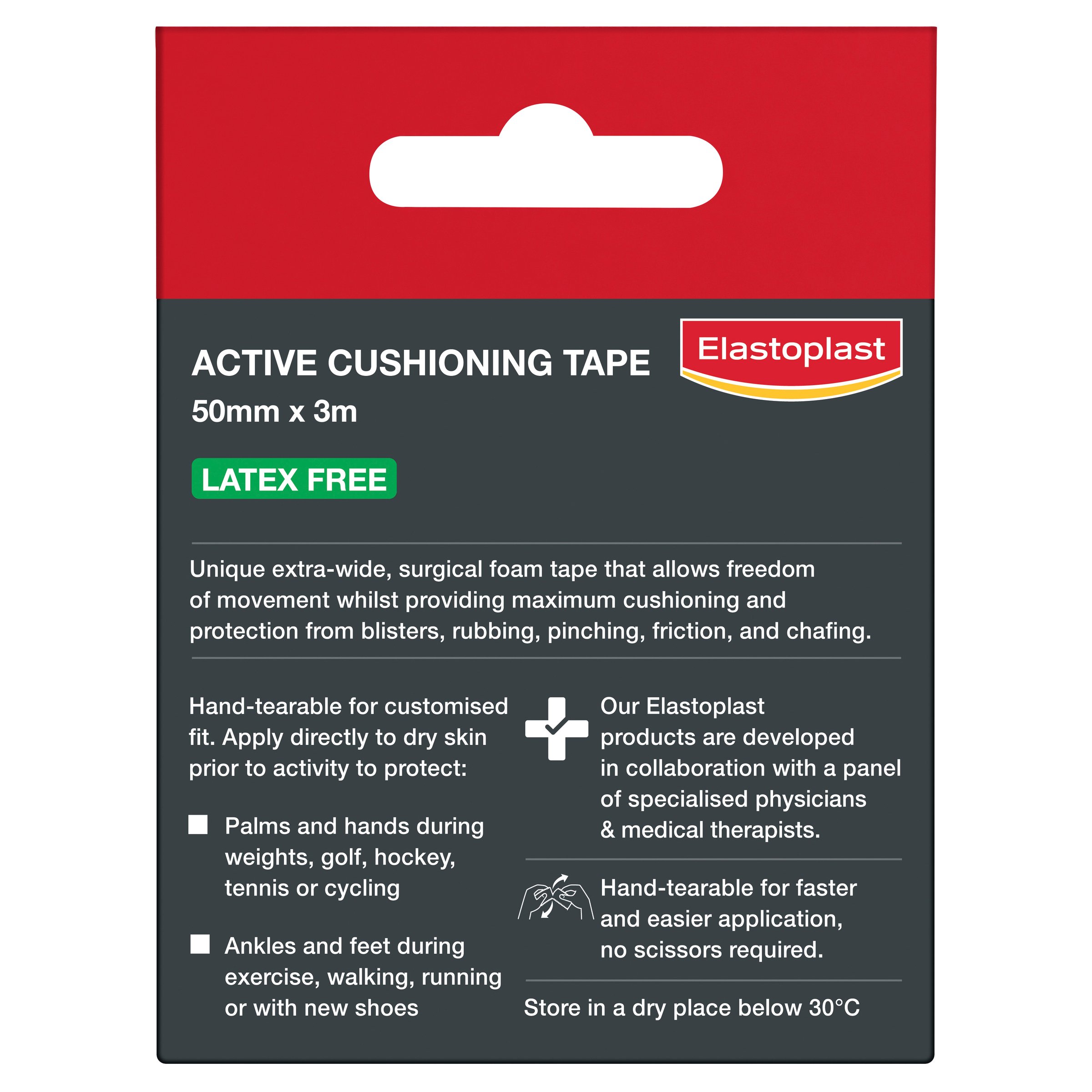 Elastoplast Active Cushioning Tape 50mm X 3m - 1 roll - Image 2