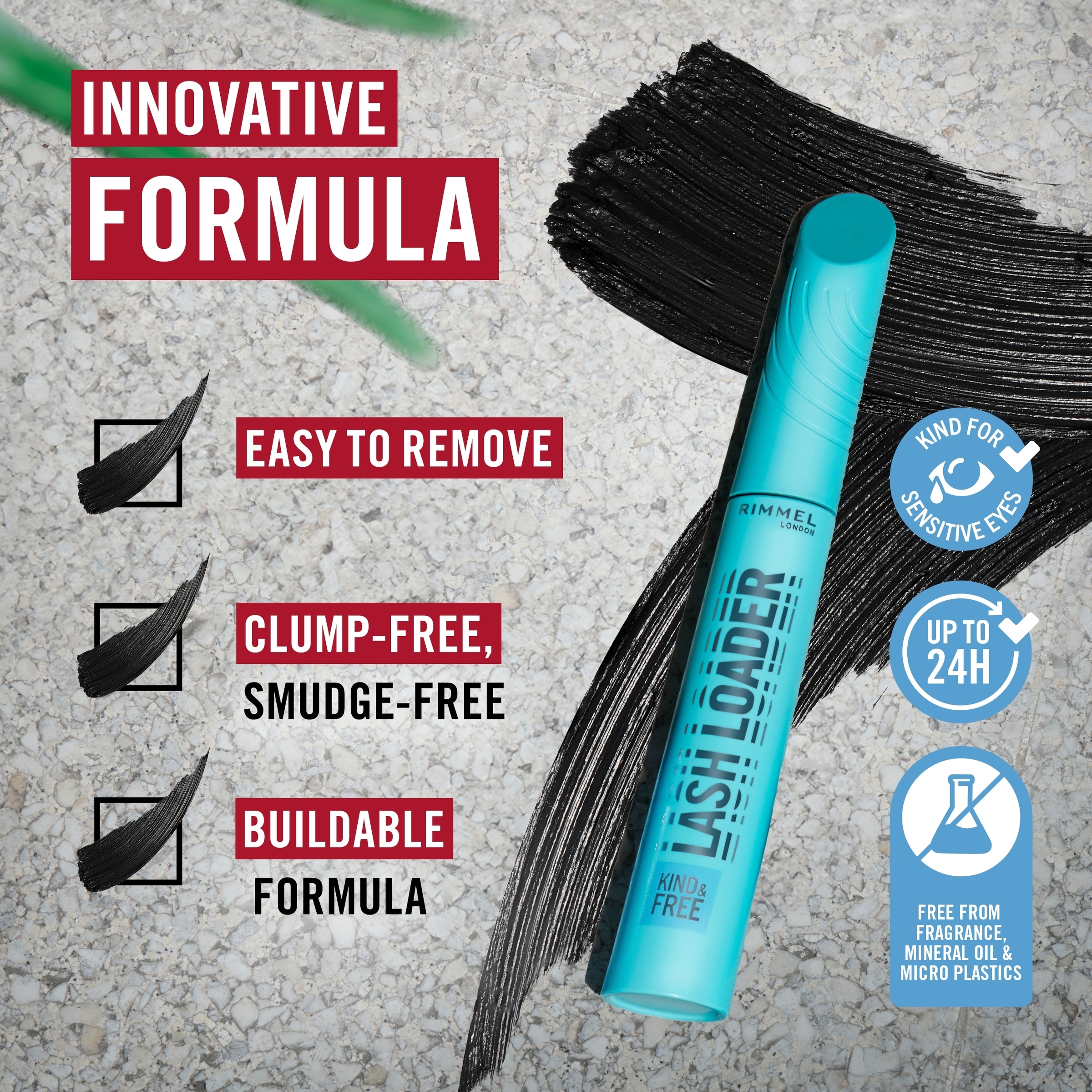 Rimmel Kind & Free Mascara Lash Loader Volume Mascara 001 Black 9.5ml - Image 4