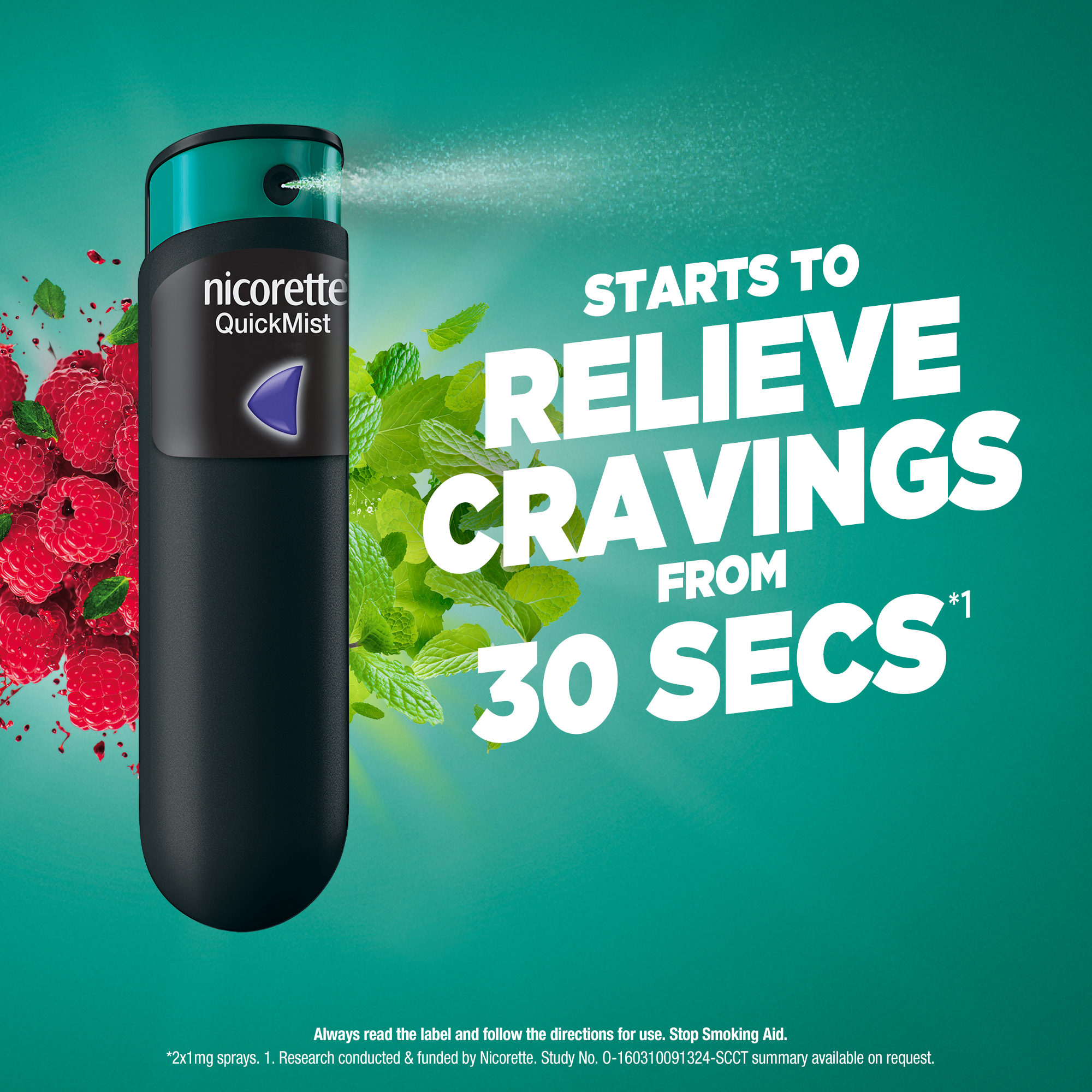 Nicorette Quick Mist Mouth Spray Cool Berry 1mg - 150 Doses - Image 3