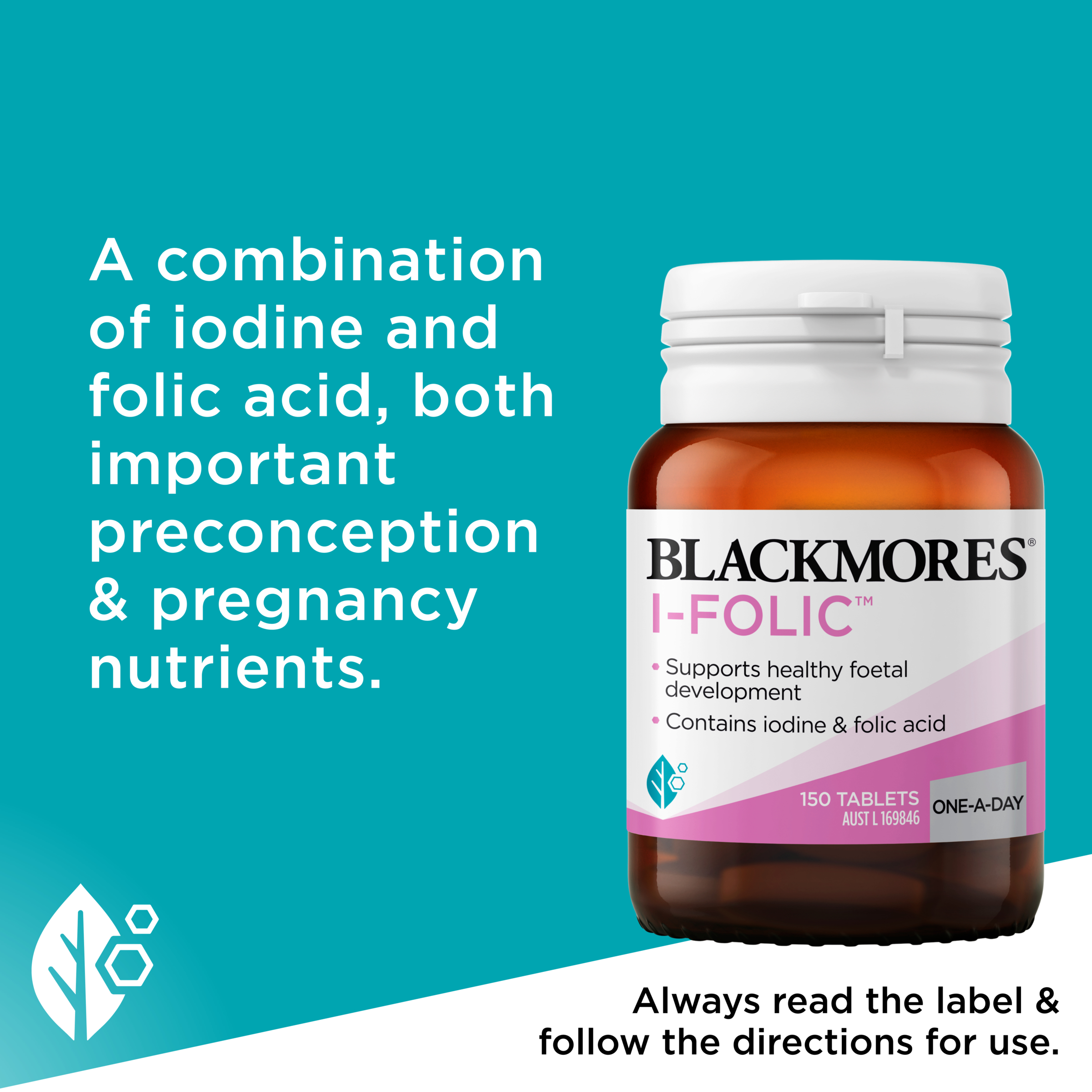 Blackmores I-Folic 150 tablets - Image 6