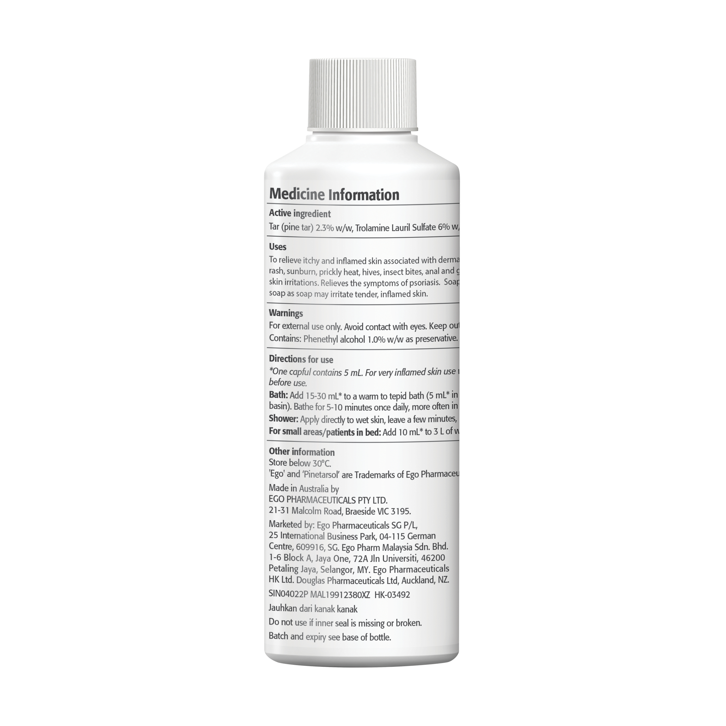 Ego Pinetarsol Solution 200ml - Image 2