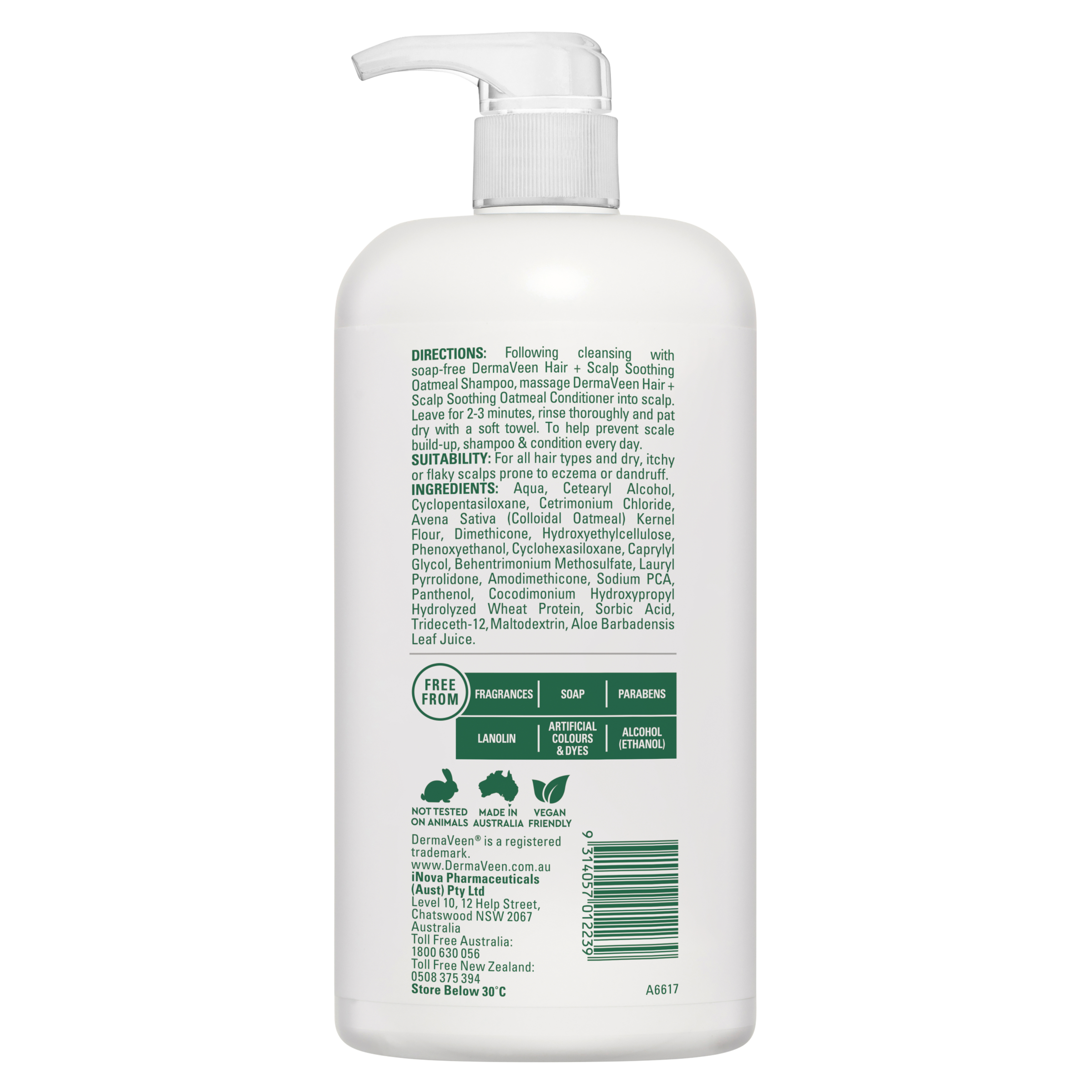 Dermaveen Oatmeal Conditioner 1 litre - Image 2