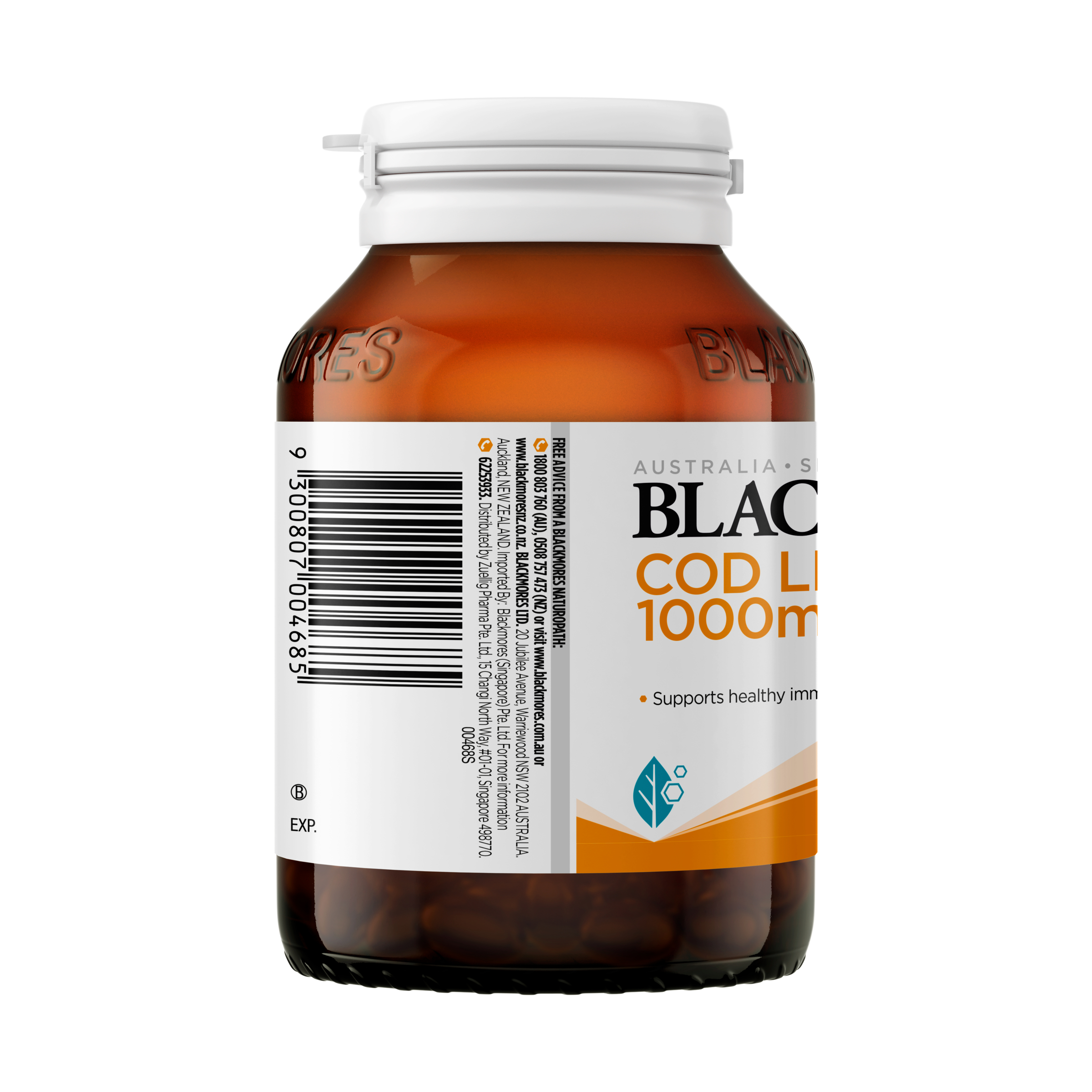 Blackmores Cod Liver Oil 1000mg - 80 capsules - Image 2