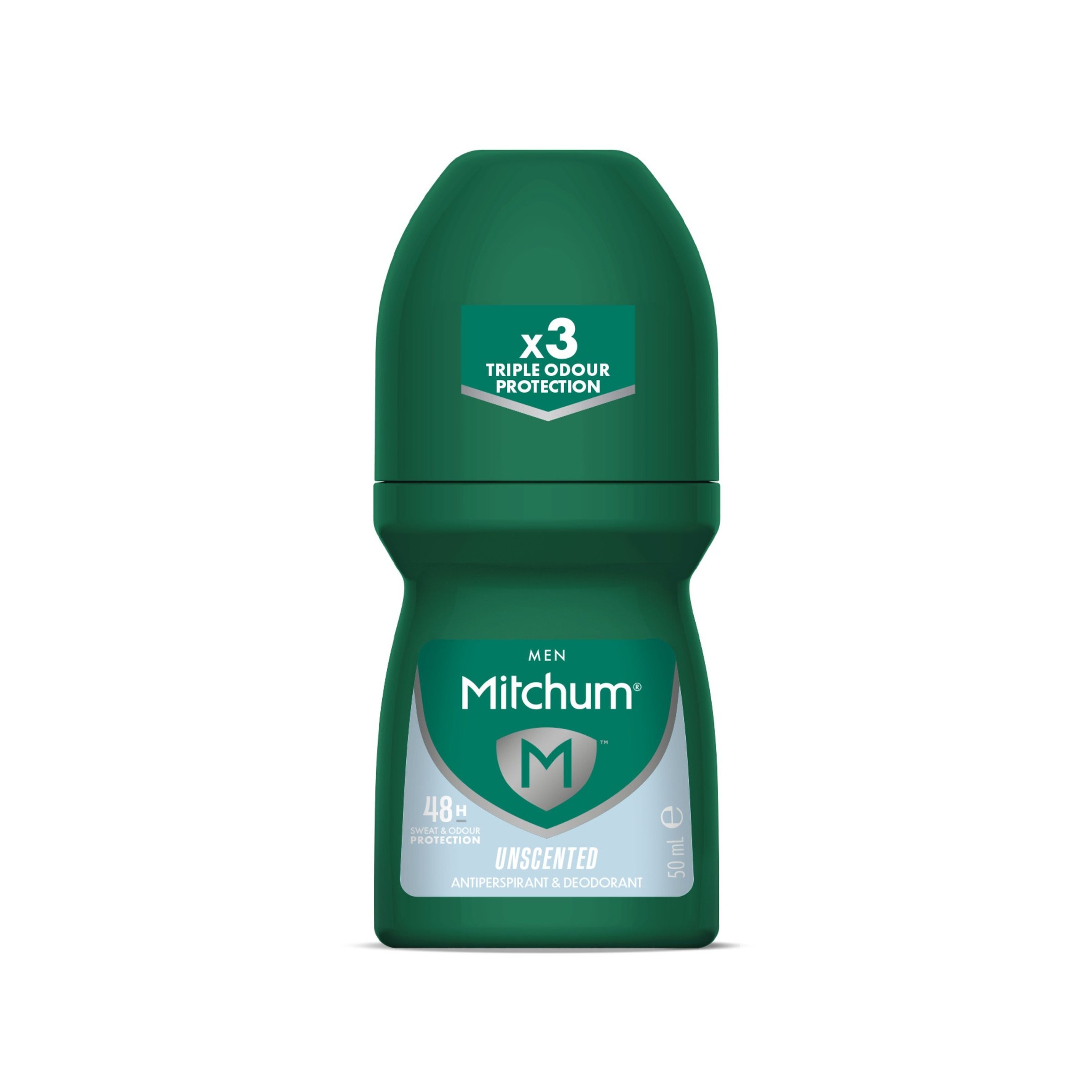Mitchum Anti Perspirant Roll On Deodorant Unscented Men 50ml - Image 1