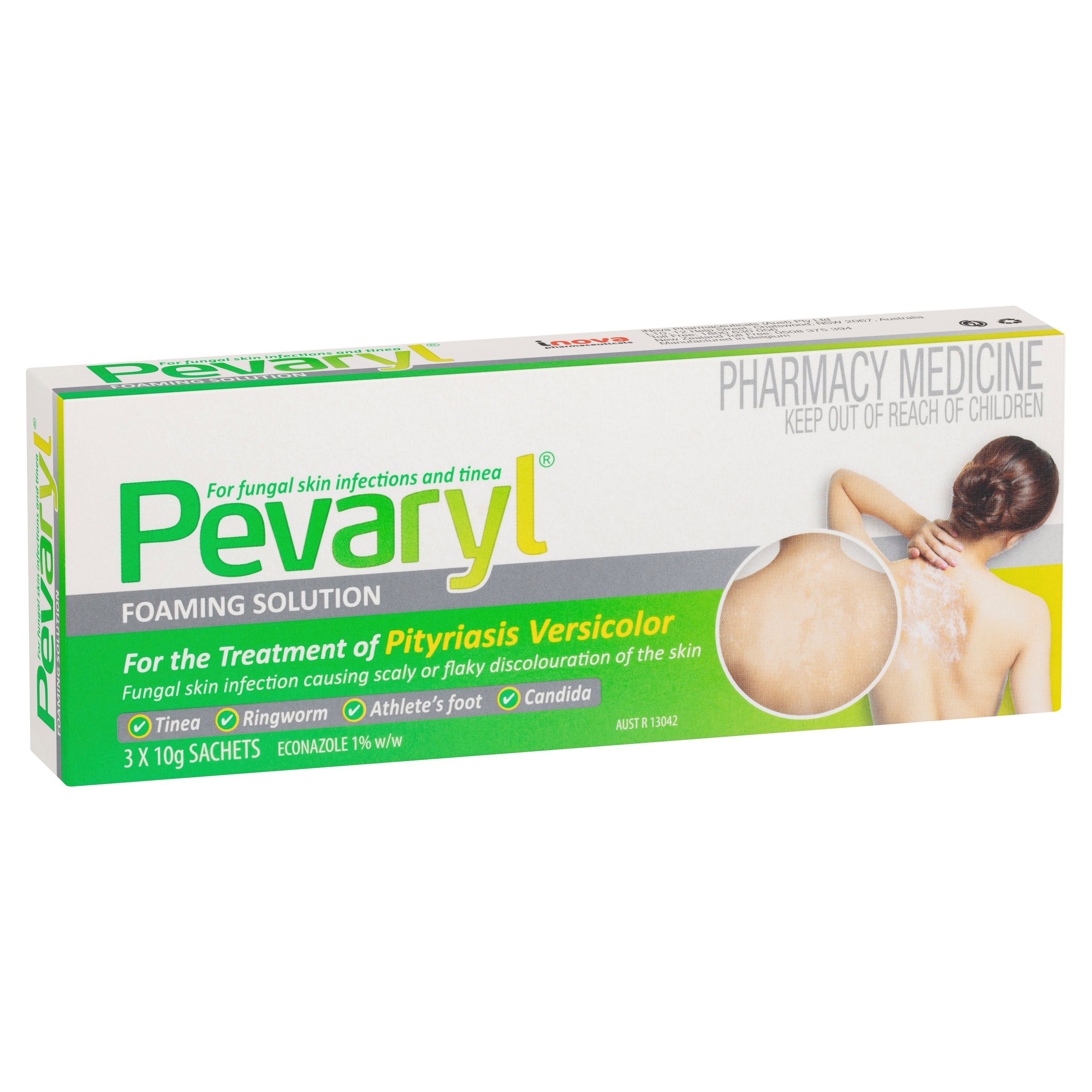 Pevaryl Foaming Solution 1% - 3 sachets - Image 8