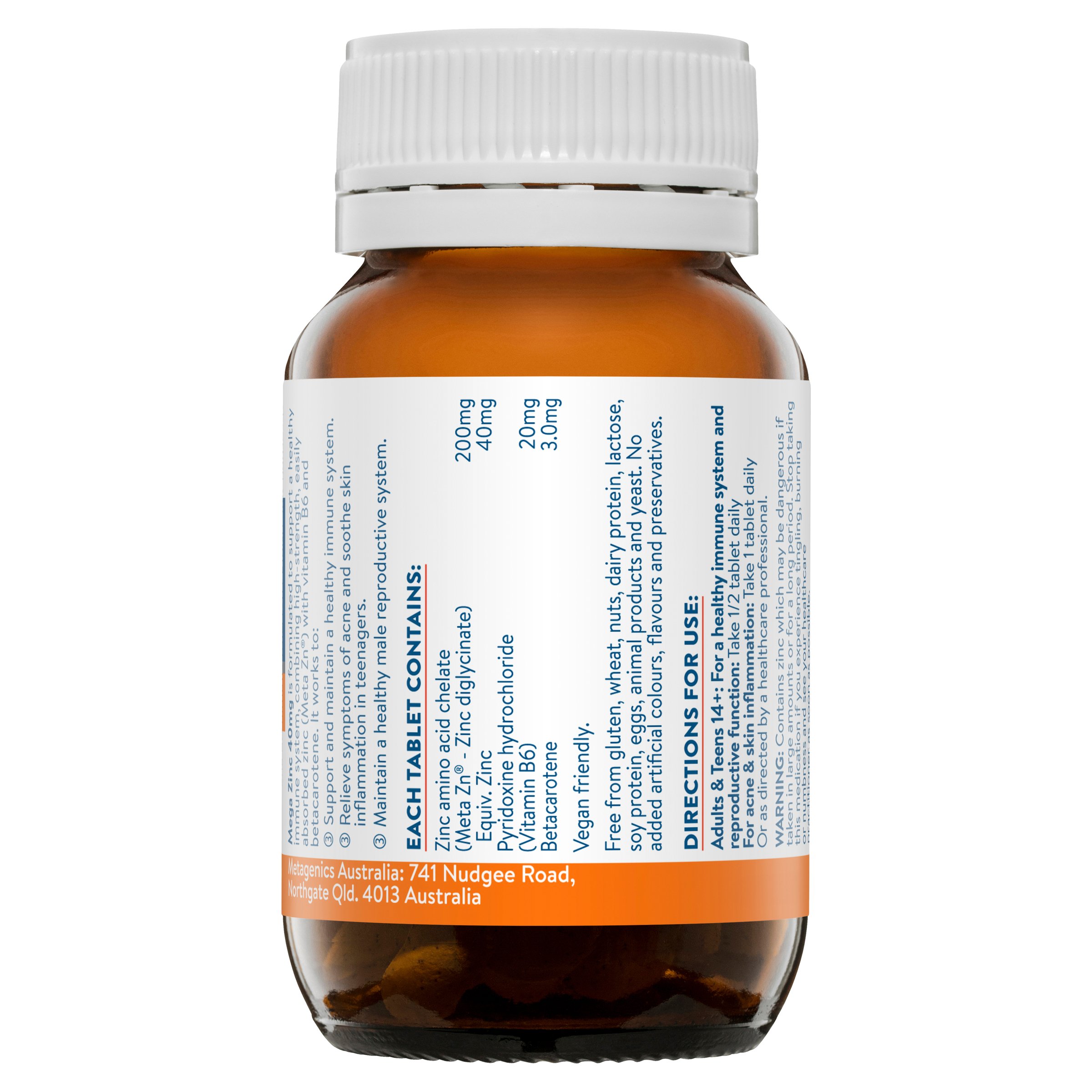Ethical Nutrients Mega Zinc 40mg - 120 tablets - Image 2