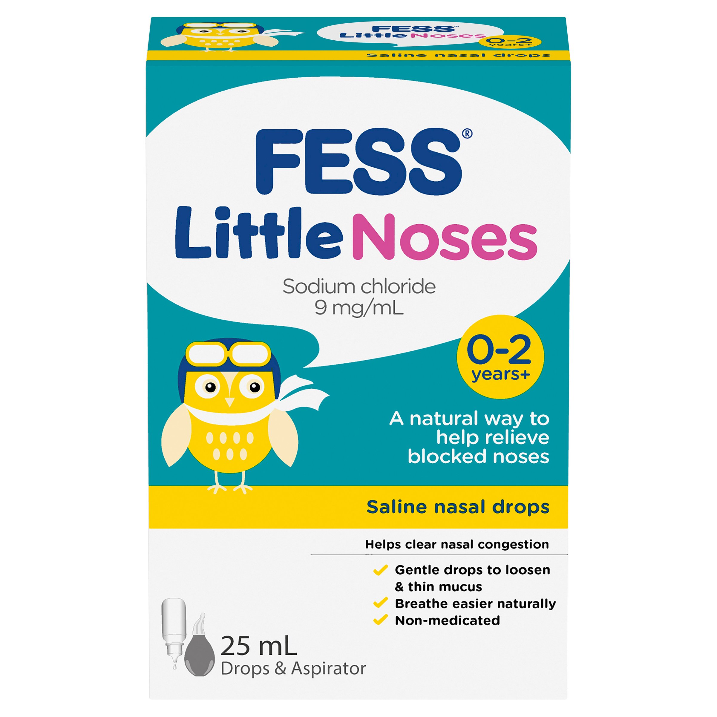Fess Little Noses Saline Nasal Drops And Aspirator 25ml - Image 7