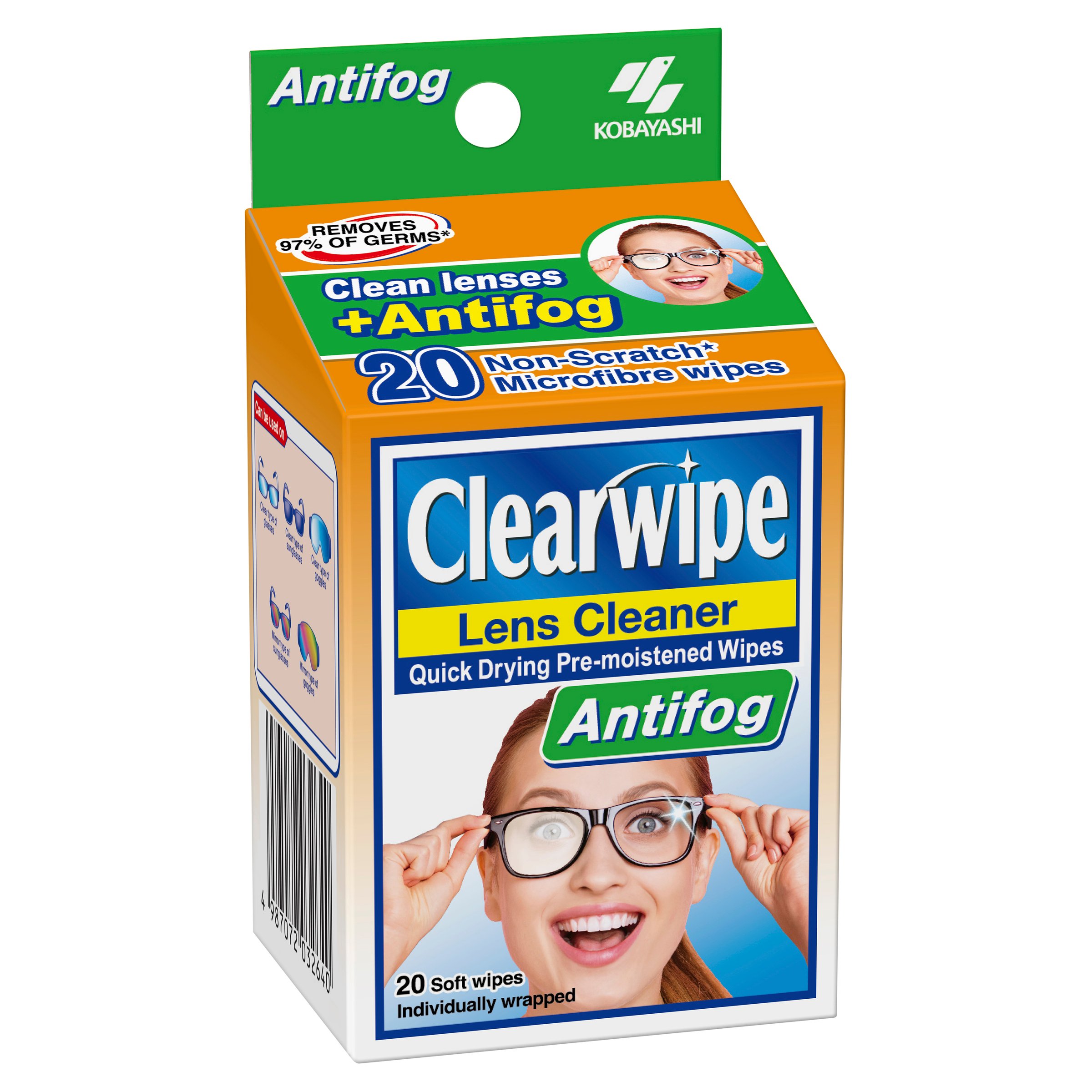 Clearwipe Lens Cleaner Antifog 20 Wipes 1 each - Image 7