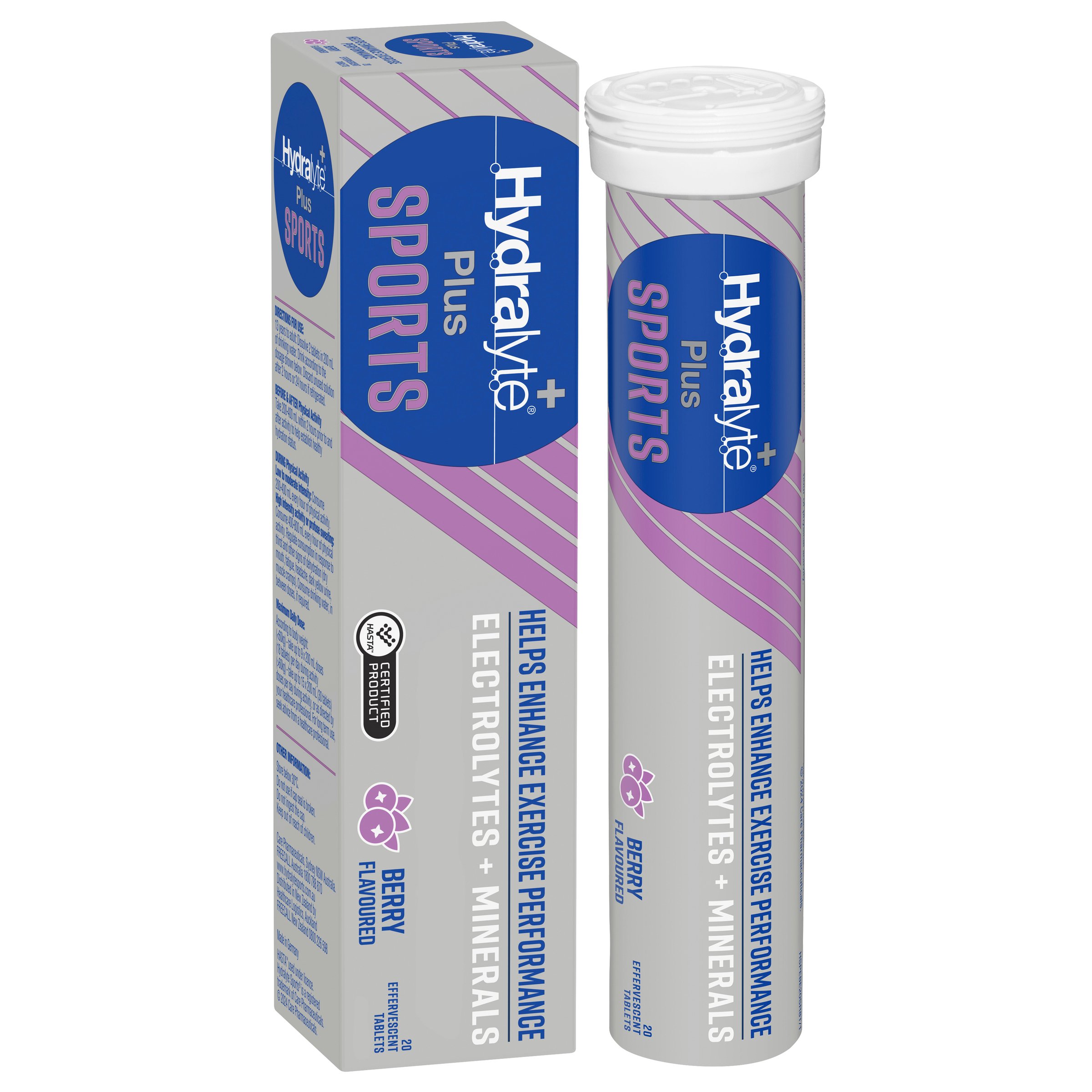 Hydralyte Plus Sports Effervescent Berry 20 tablets - Image 6