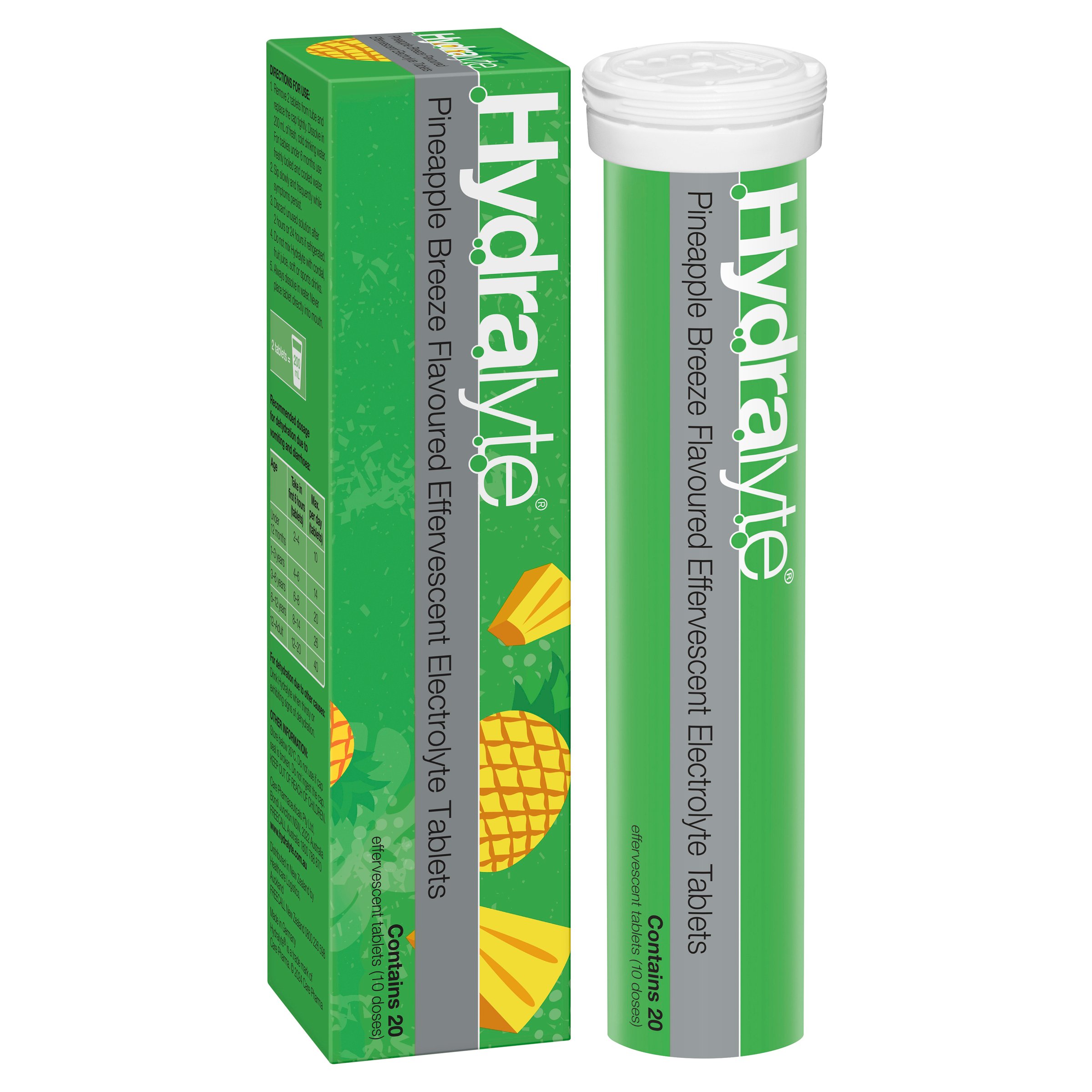 Hydralyte Effervescent Pineapple Breeze 20 tablets - Image 8