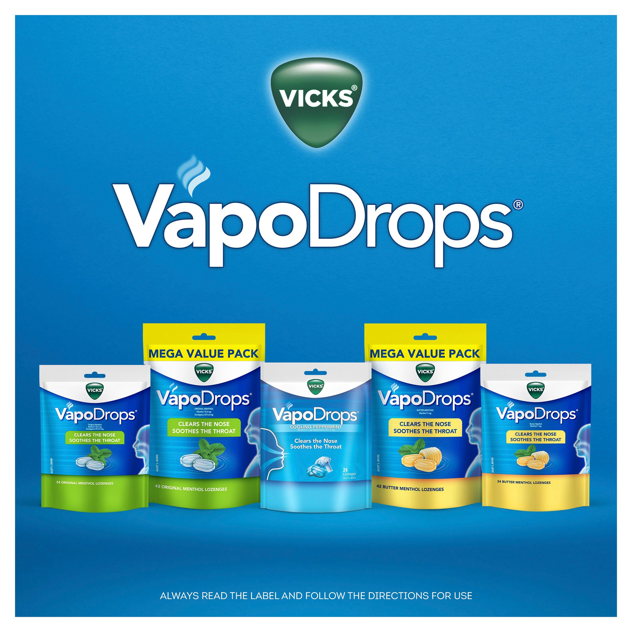 Vicks VapoDrops Butter Menthol 24 lozenges - Image 4