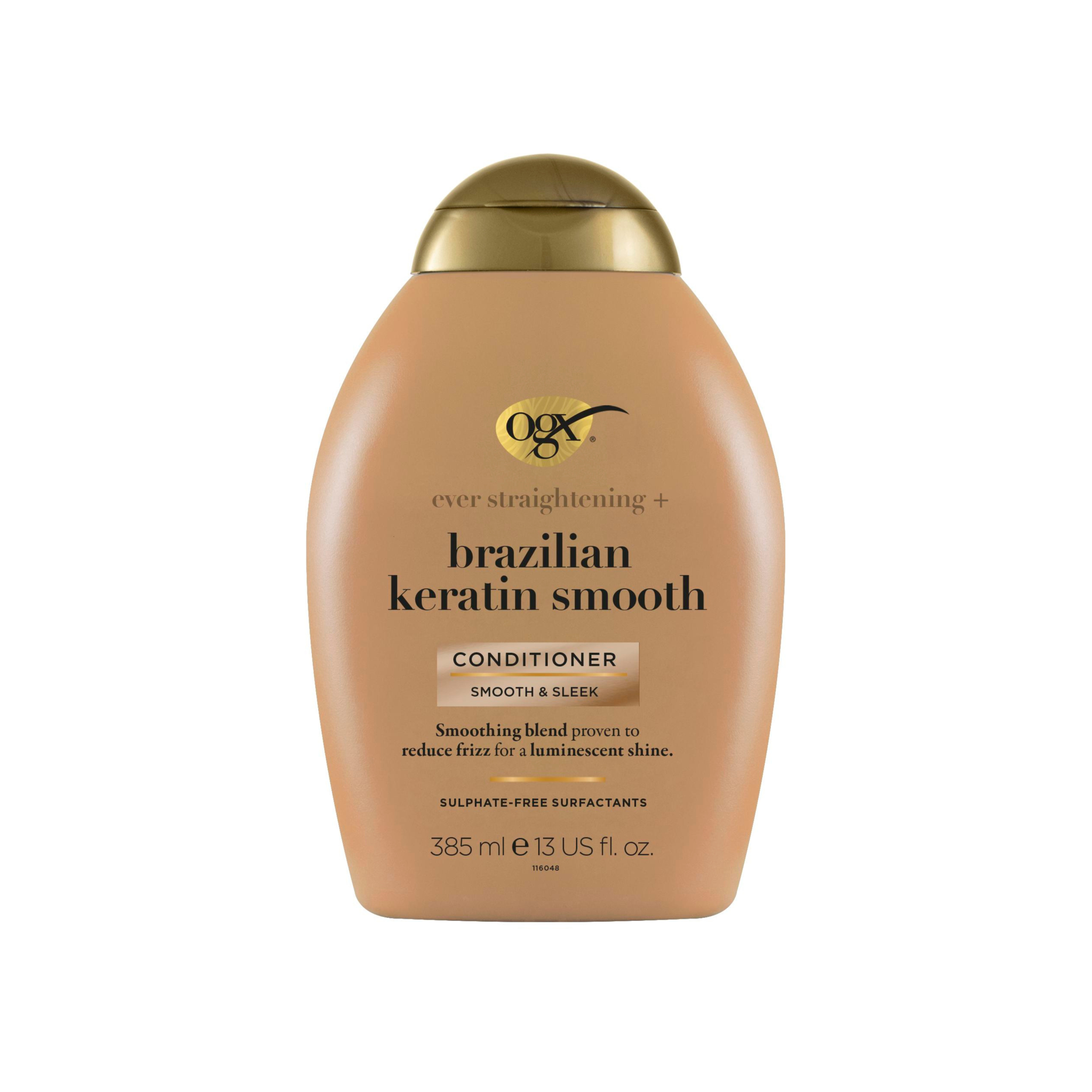 OGX Brazilian Keratin Therapy Ever Straight Conditioner 385ml - Image 1