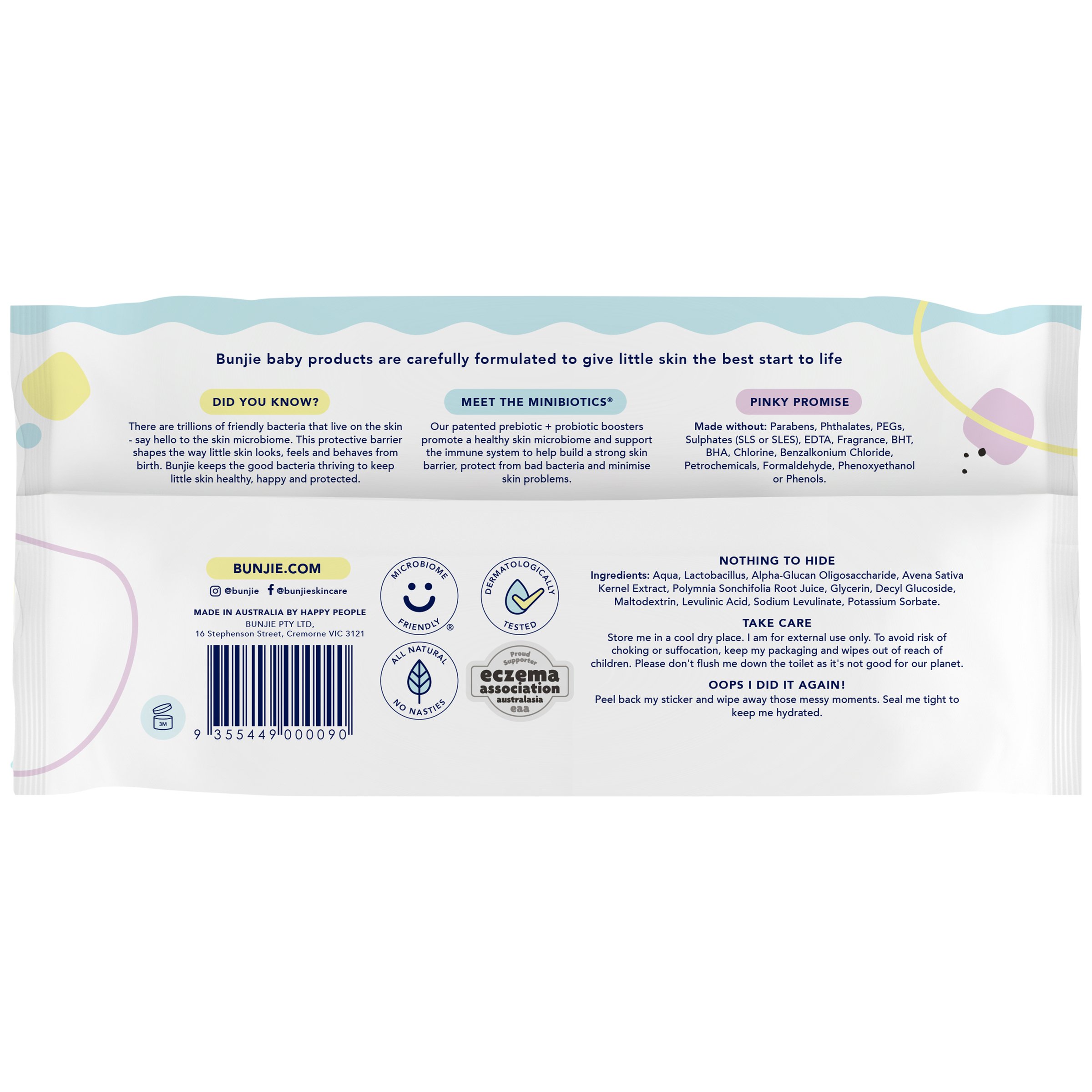Bunjie Probiotic Baby Wipes 80 pack - Image 2