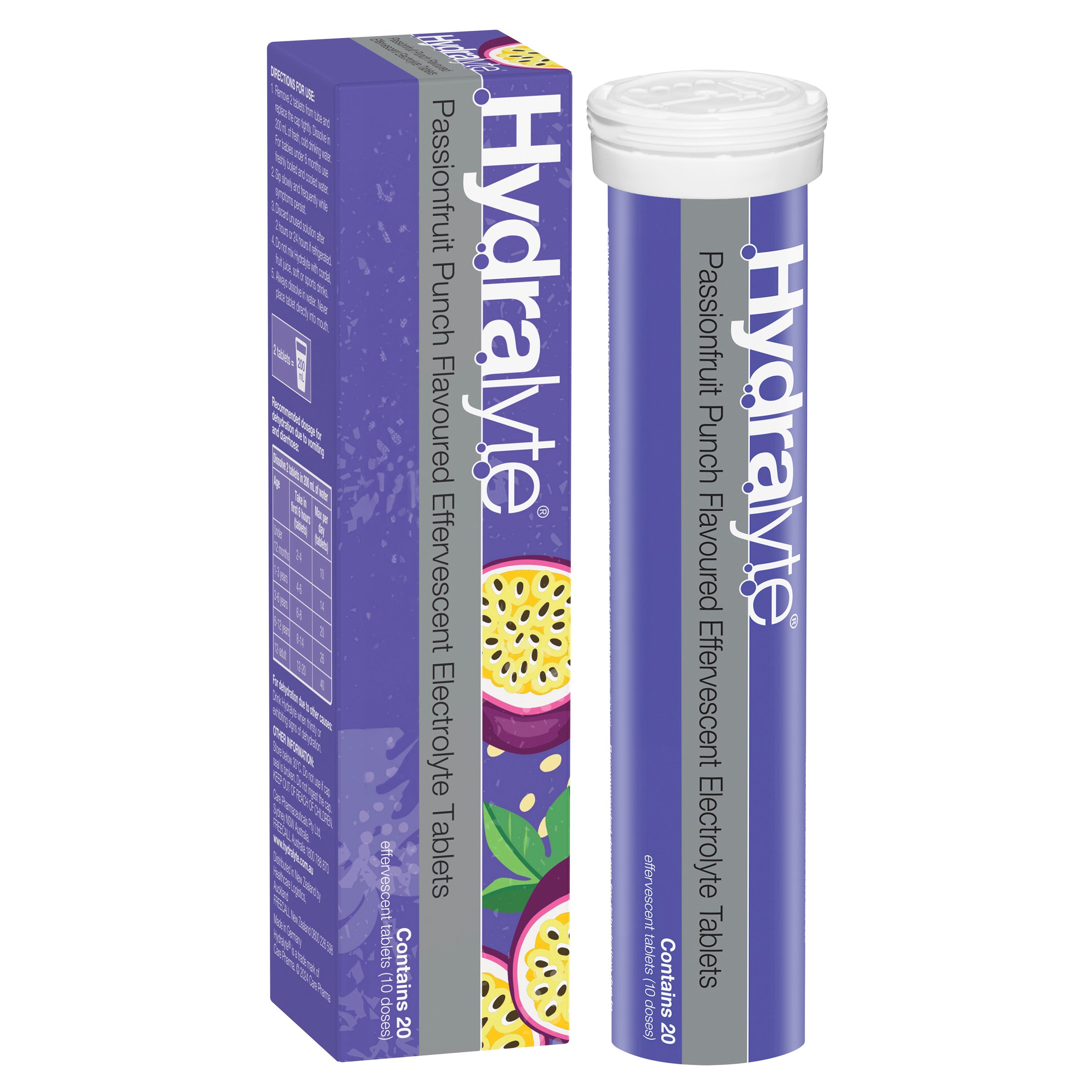 Hydralyte Effervescent Passionfruit Punch 20 tablets - Image 6