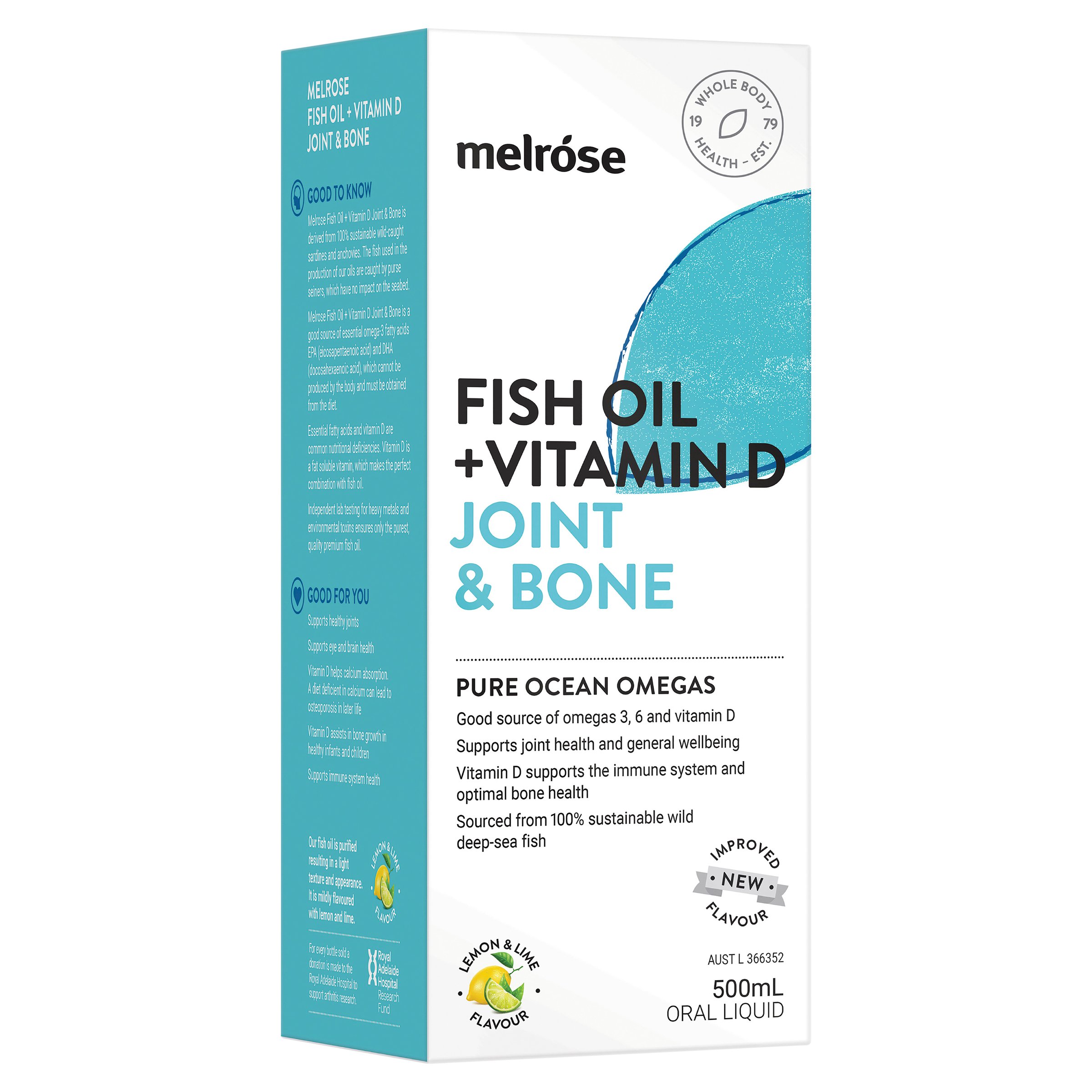 Melrose Fish Oil + Vitamin D Joint & Bone 500ml - Image 4