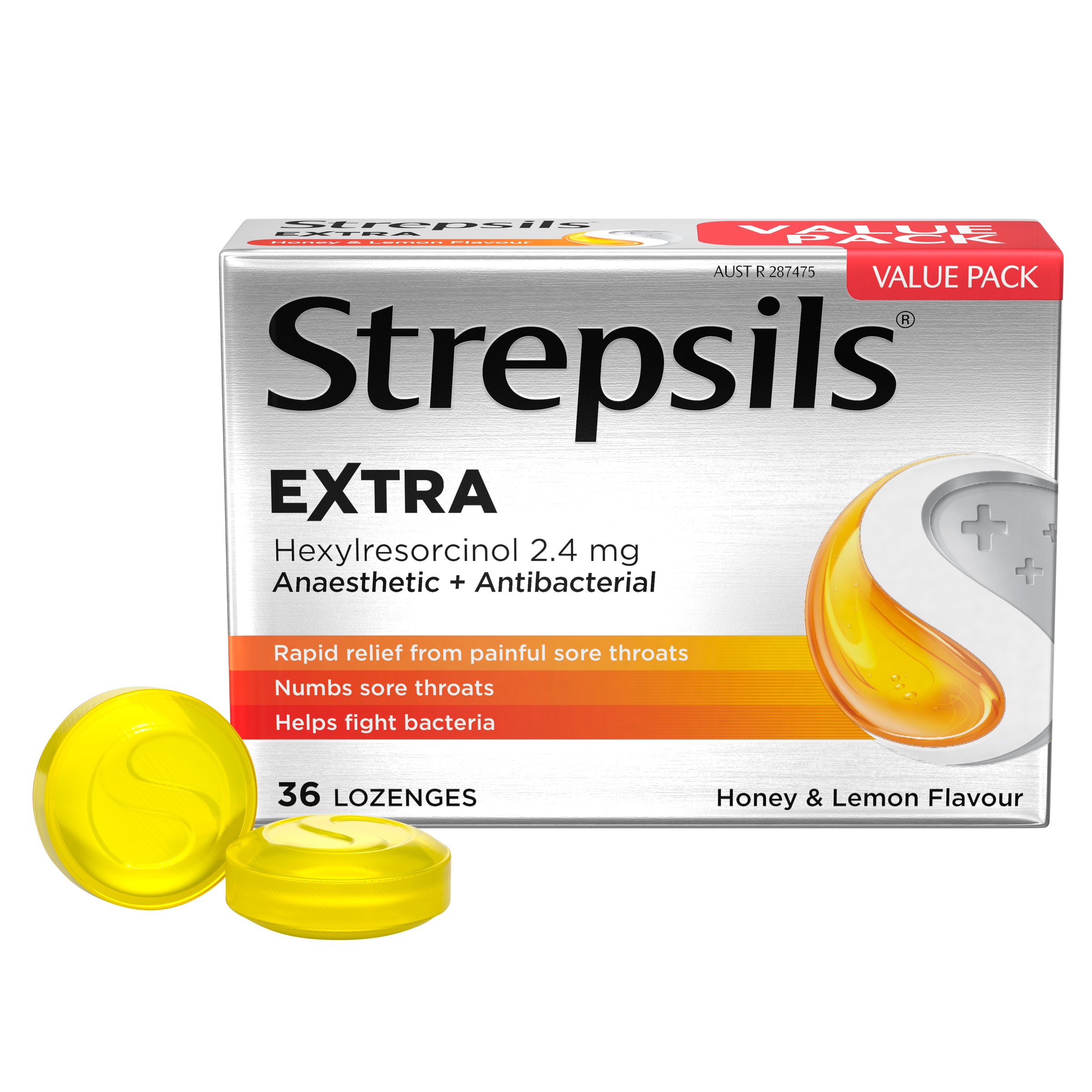 Strepsils Extra Honey & Lemon Throat 36 lozenges - Image 7