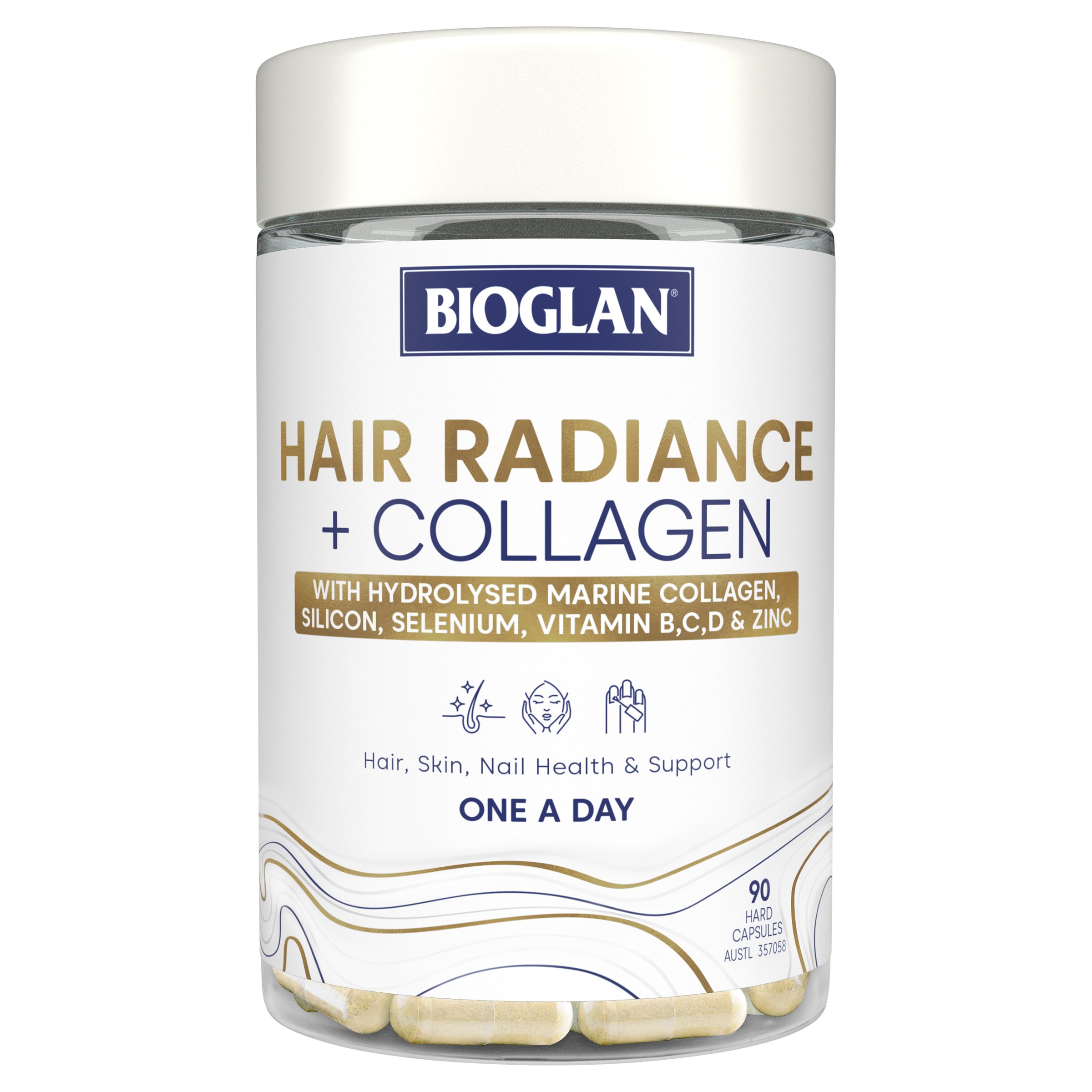 Bioglan Hair Radiance + Collagen 90 capsules - Image 1