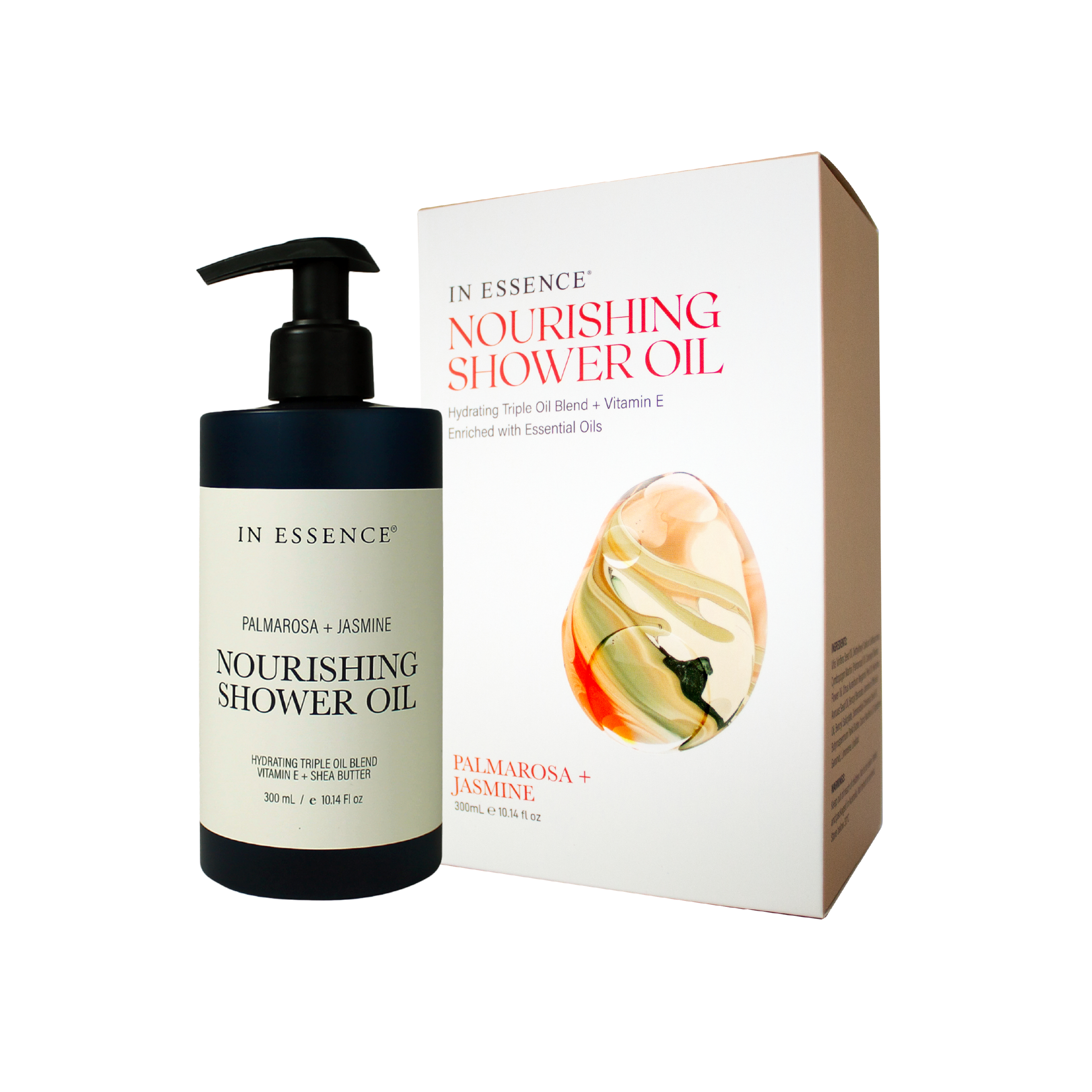 In Essence Nourishing Shower Oil Palmarosa + Jasmine 300ml