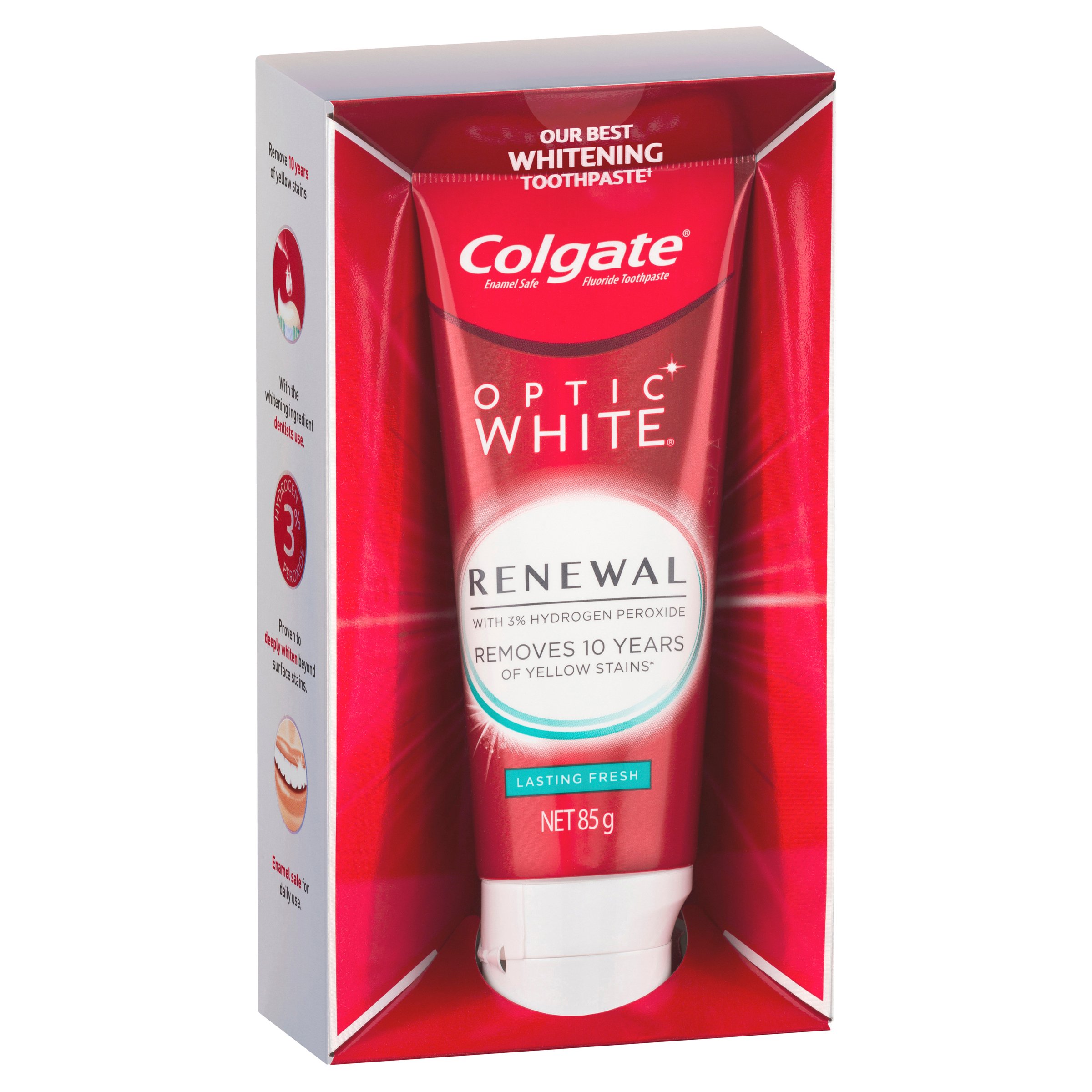 Colgate Optic White Toothpaste Renewal Lasting Fresh 85g - Image 11