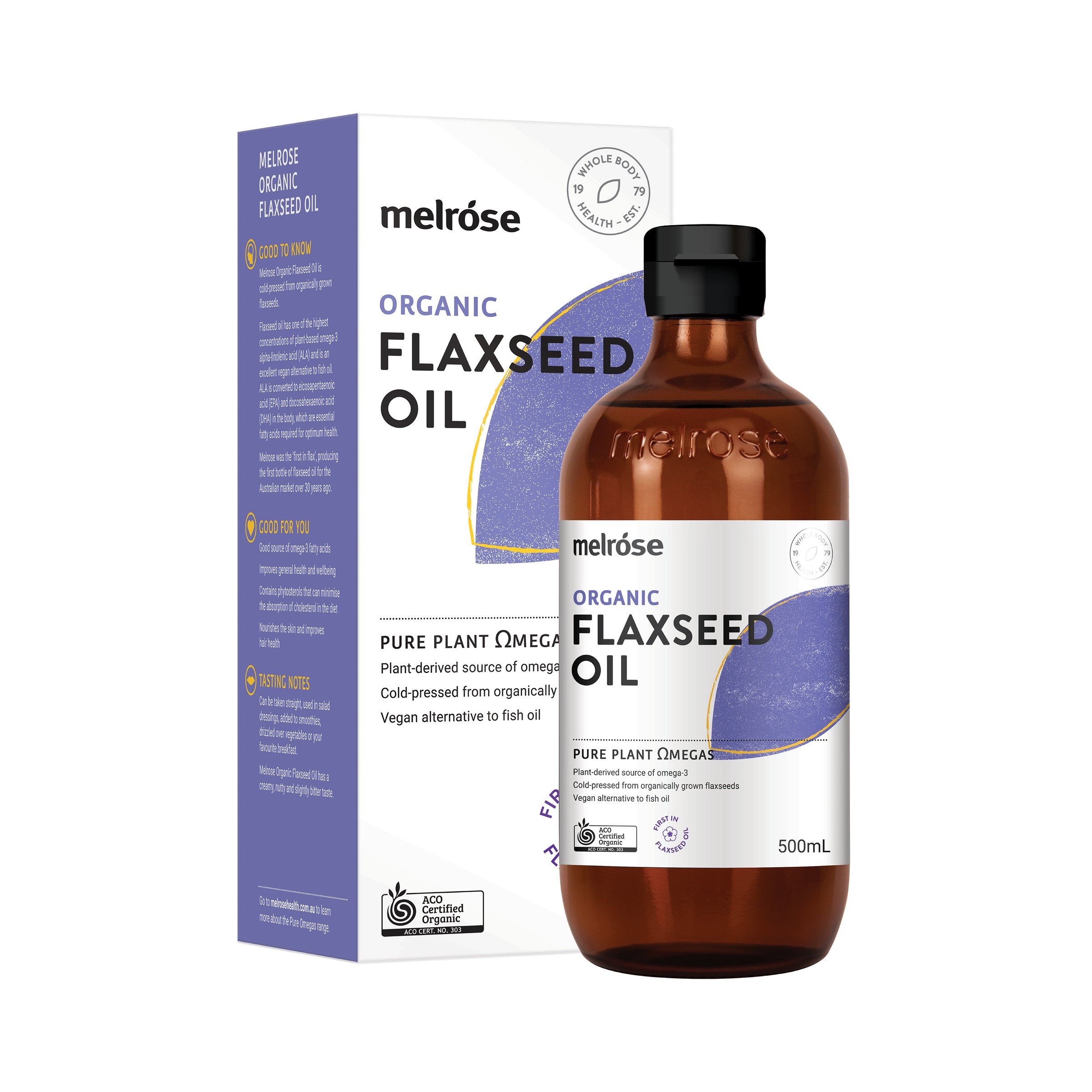 Melrose Organic Flaxseed Oil 500ml - Image 4