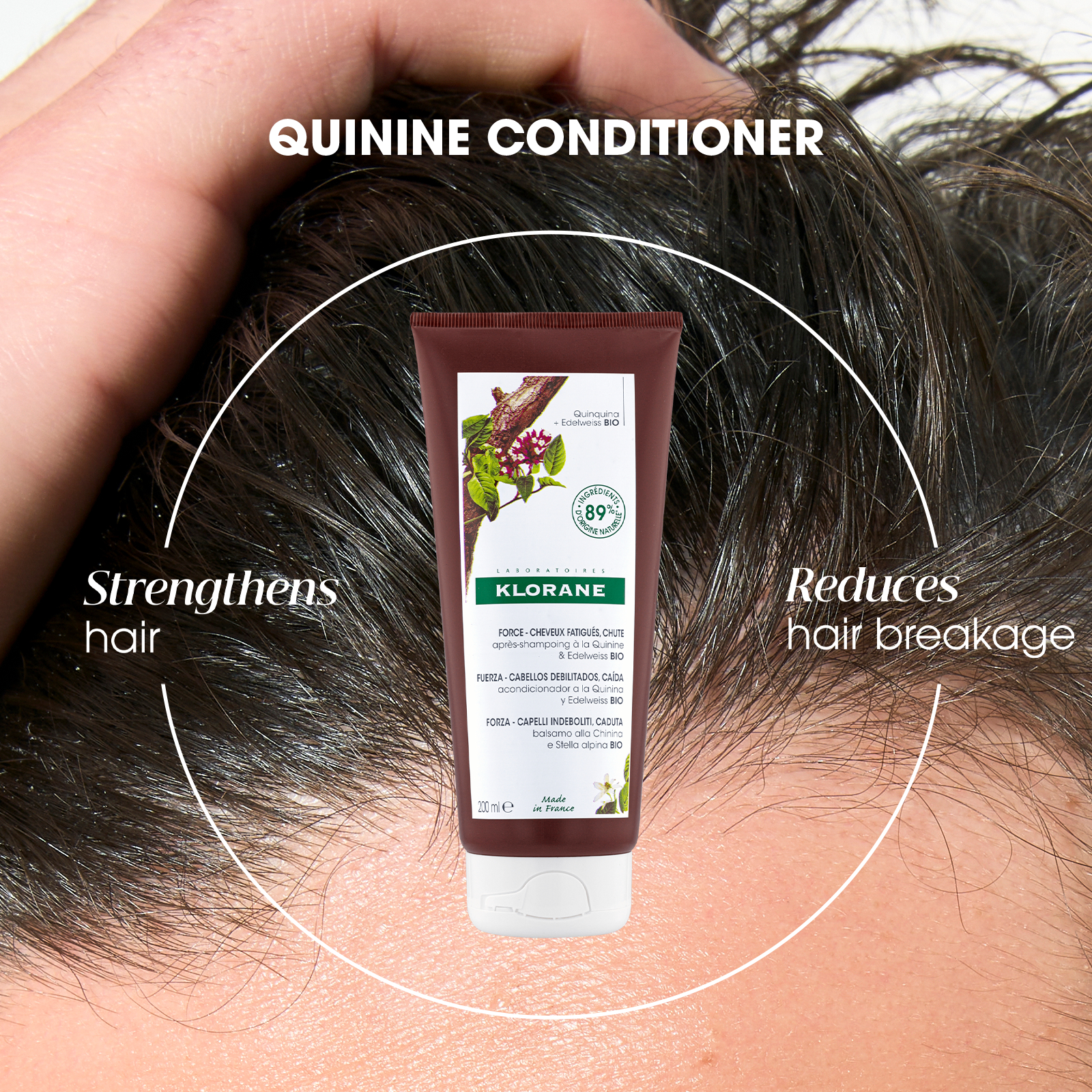 Klorane Conditioner With Quinine And Organic Edelweiss 200ml - Image 6
