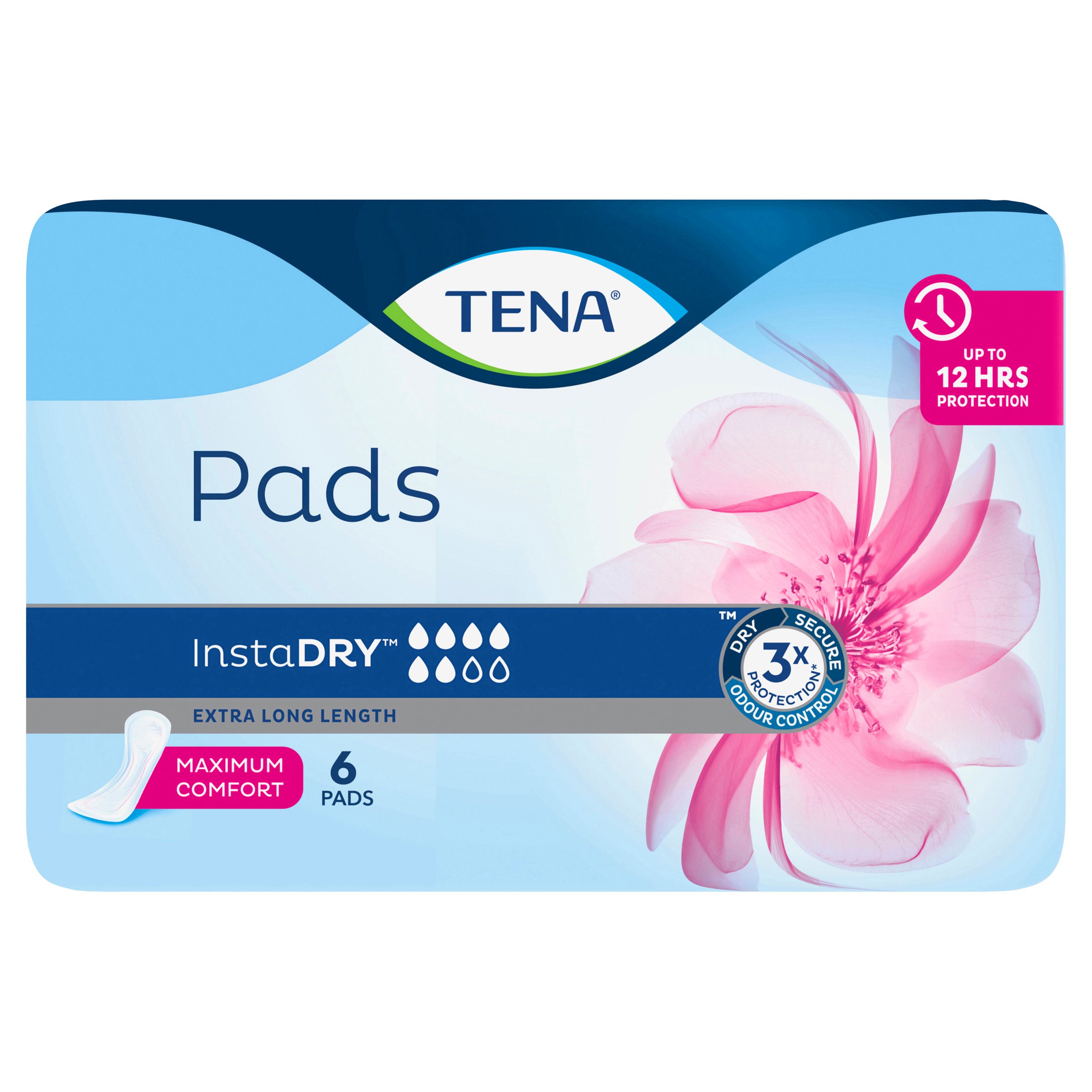 Tena Pads InstaDry Extra Long Length 6 pack - Image 2