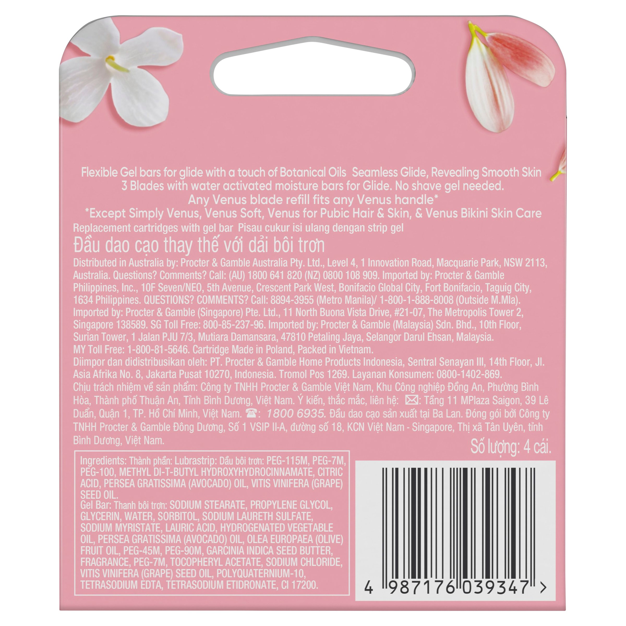 Gillette Venus Comfortglide White Tea Cartridge 4 pack - Image 2