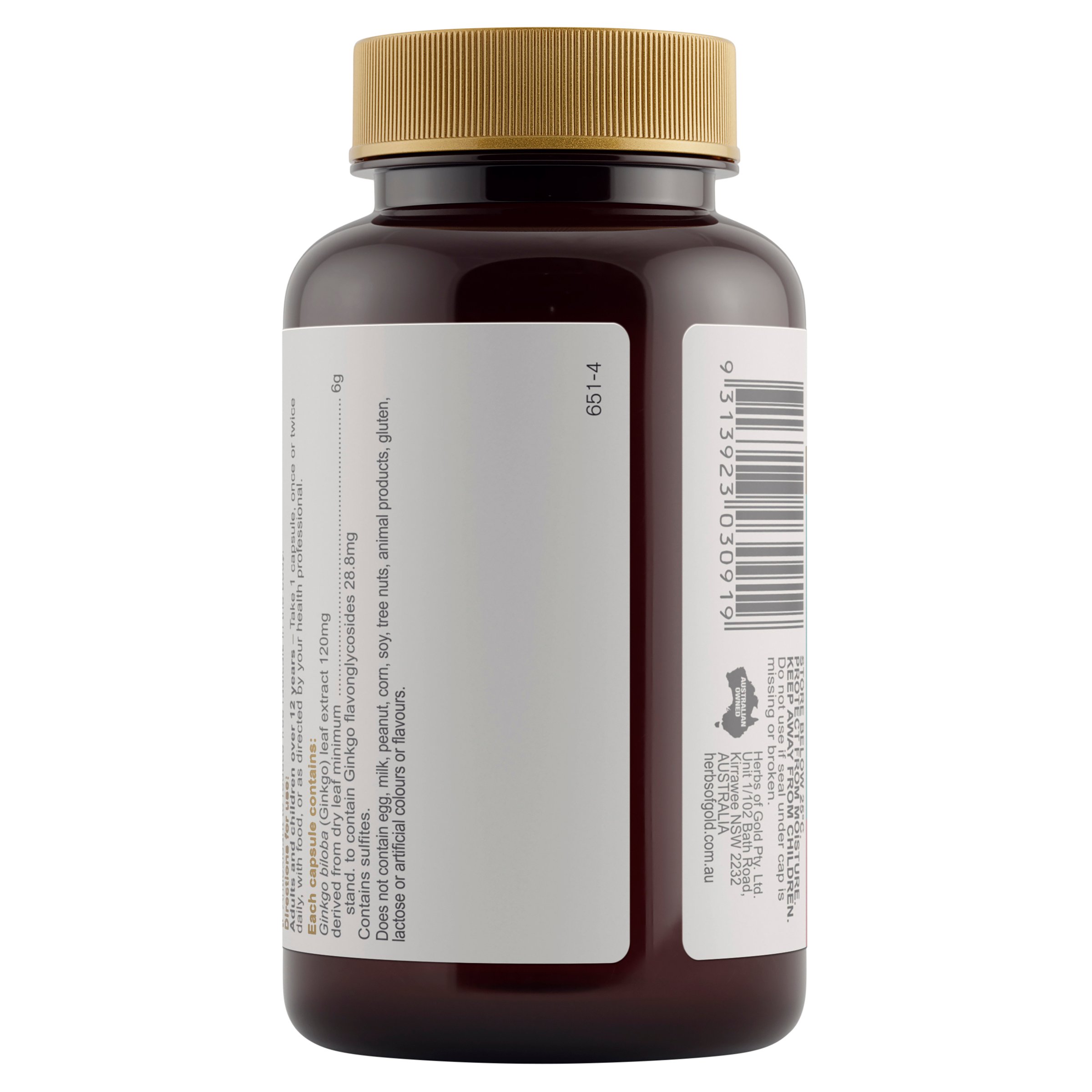 Herbs of Gold Ginkgo Biloba 6000 - 60 capsules - Image 3