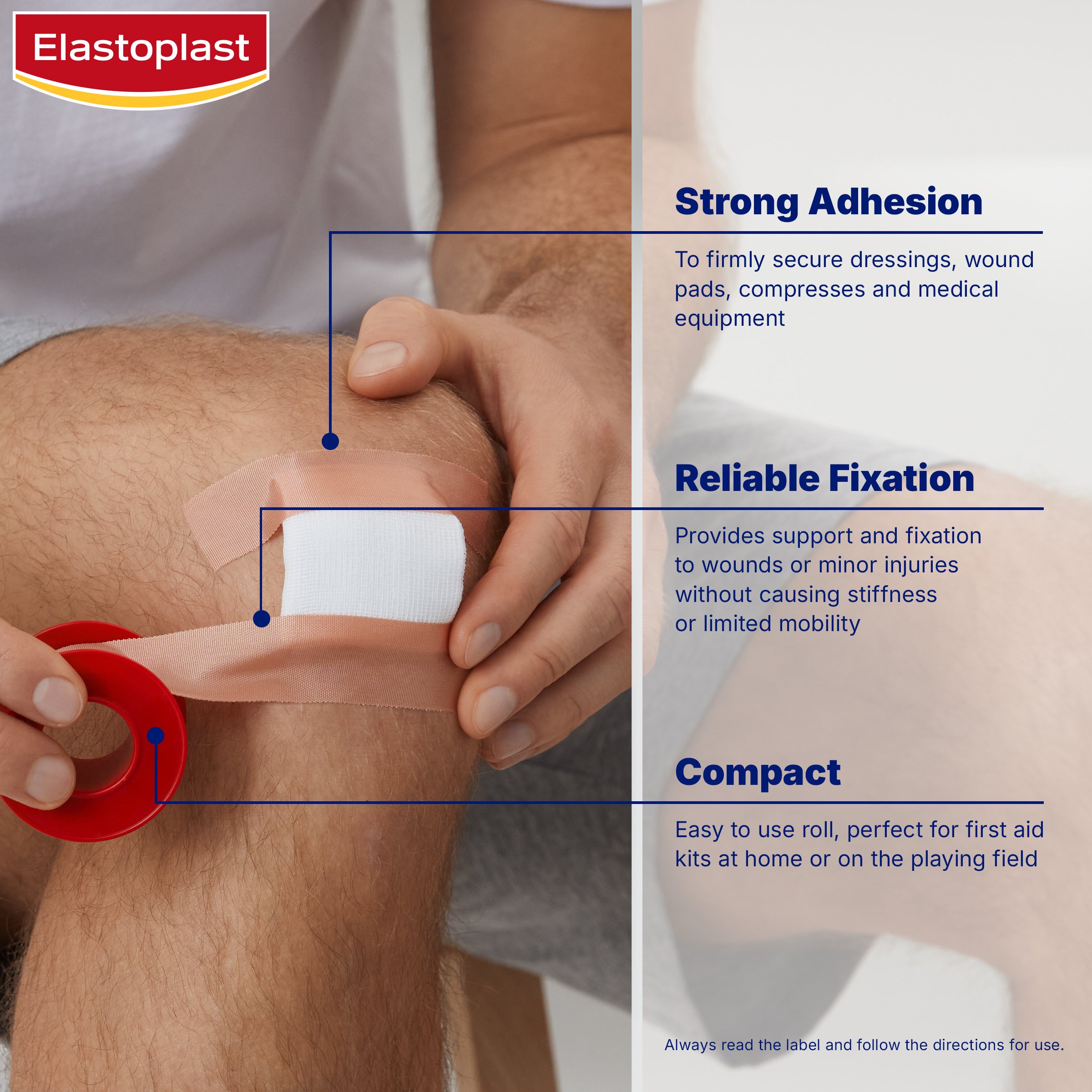 Elastoplast Classic Tape 5m X 2.5cm - 1 roll - Image 6
