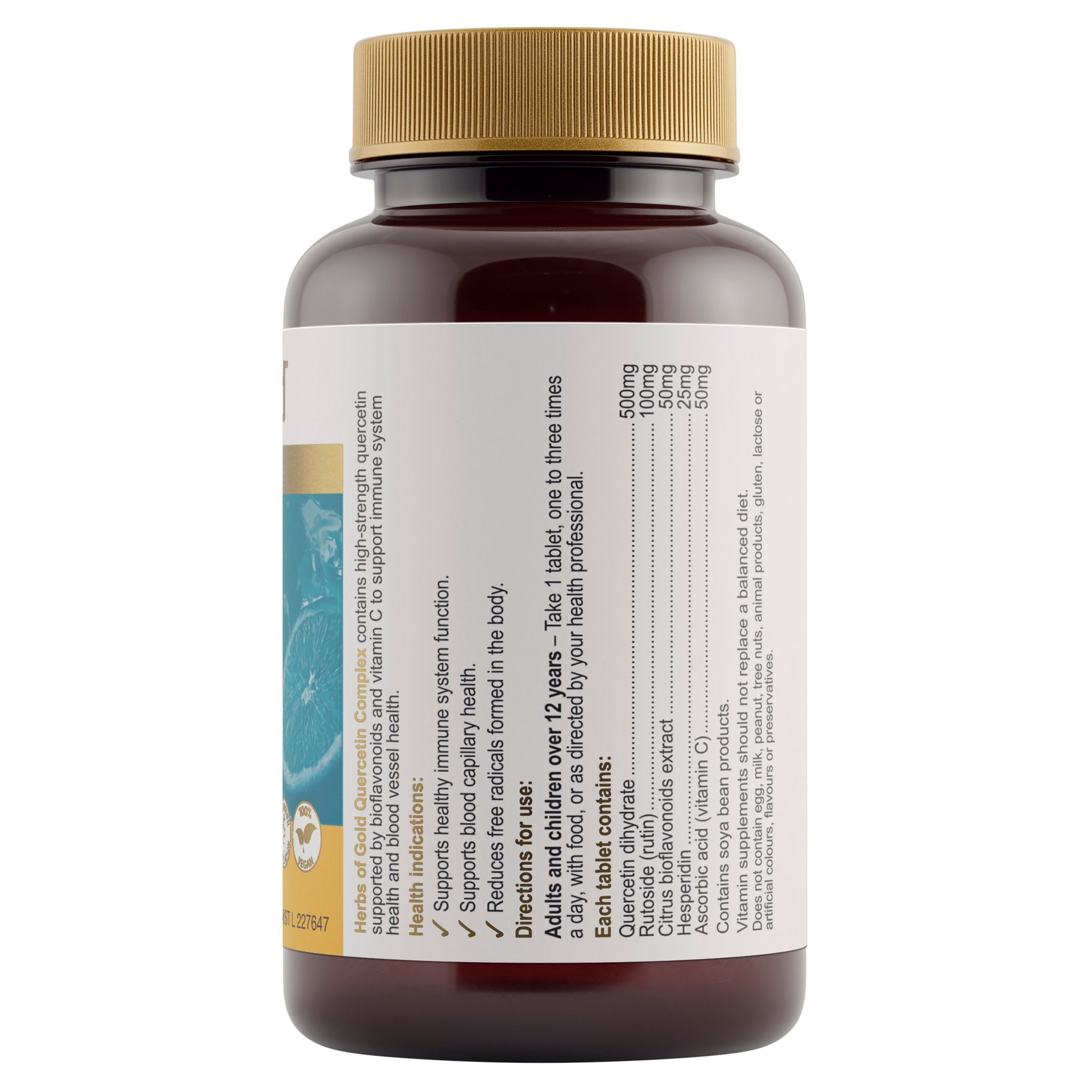 Herbs of Gold Quercetin Complex 60 tablets - Image 2