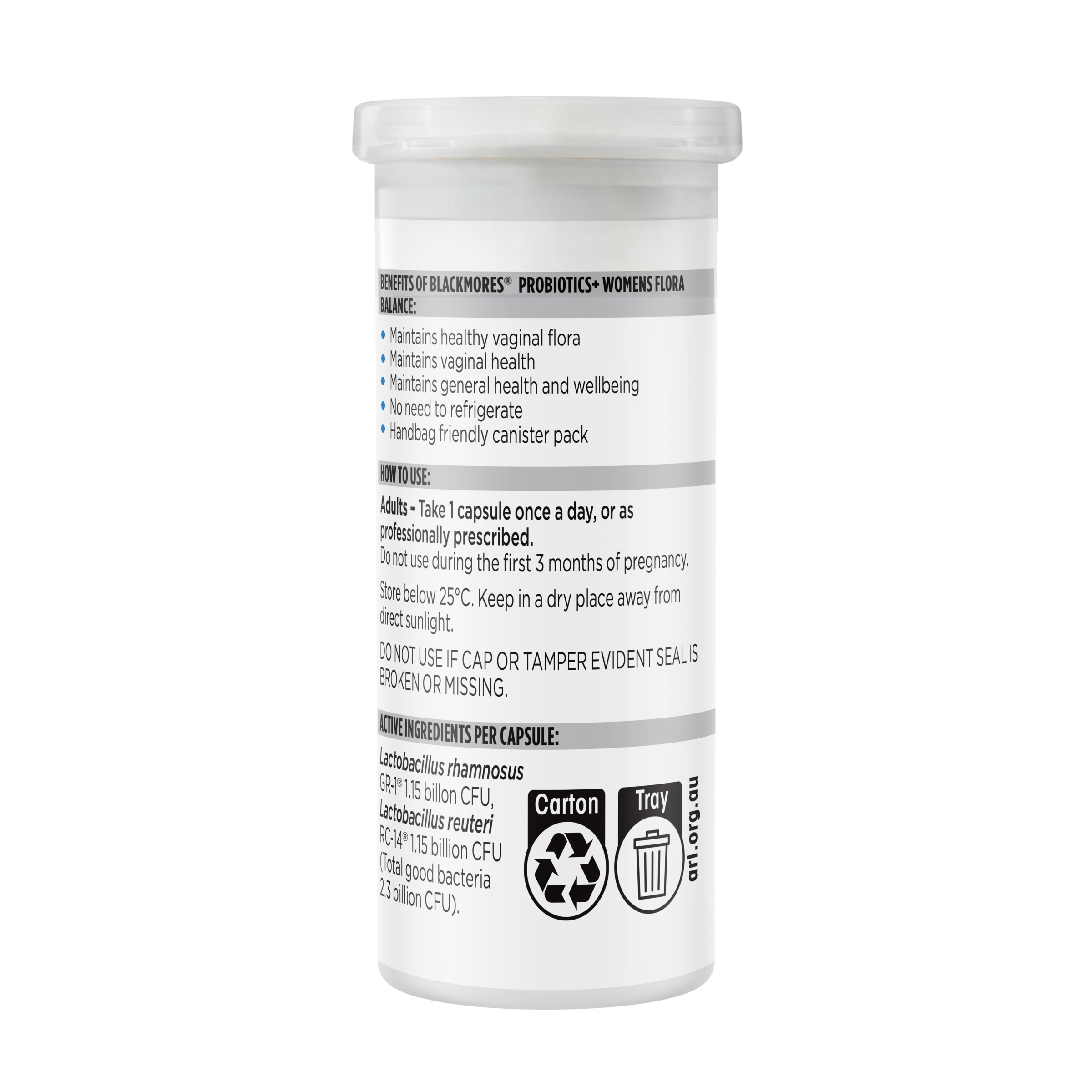 Blackmores Probiotics+ Womens Flora Balance 30 capsules - Image 2
