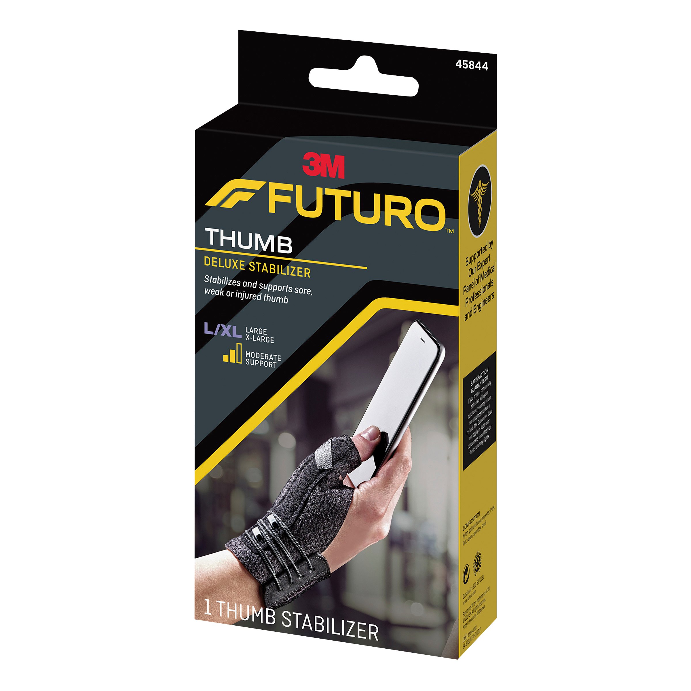 Futuro Deluxe Thumb Stabiliser Black Large/Extra Large 1 each - Image 1