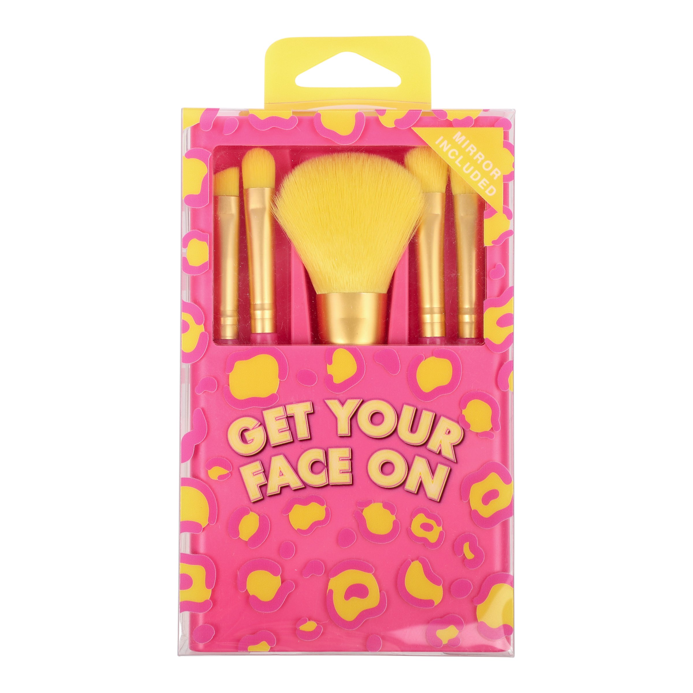 GFA Neon Animal On The Go Brush Kit With Mirror Case 5 piece - Image 1