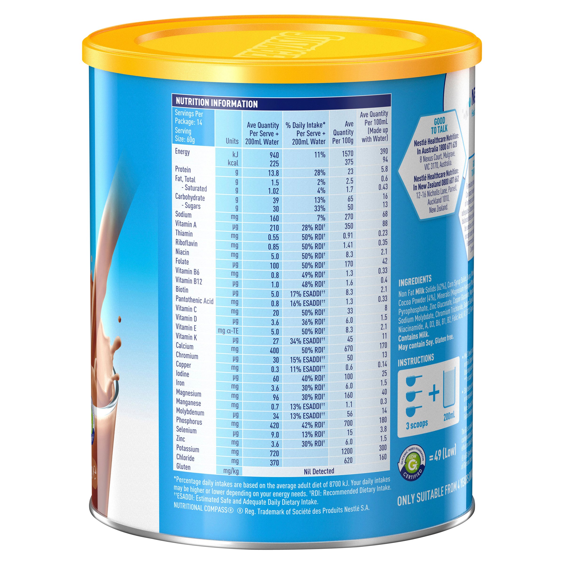 Sustagen Hospital Formula Chocolate Flavour 840g - Image 2