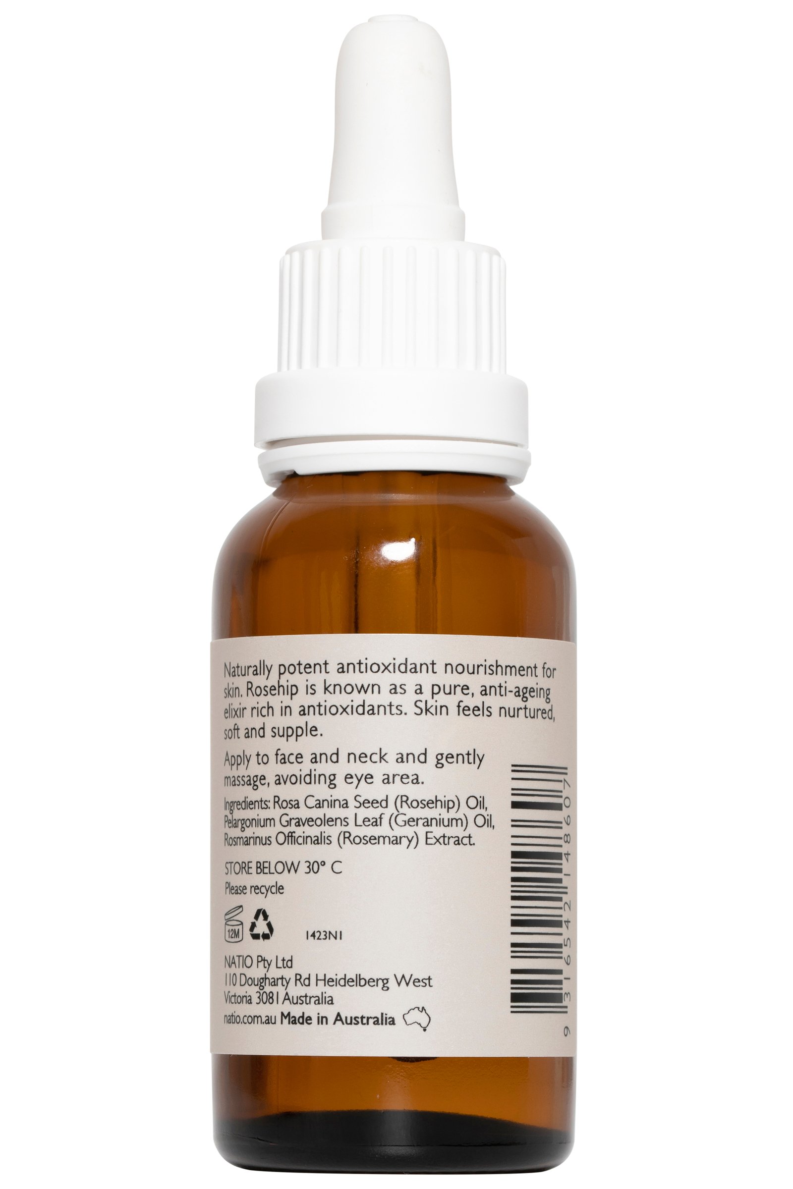 Natio Ageless Antioxidant Rosehip Oil 30ml - Image 4