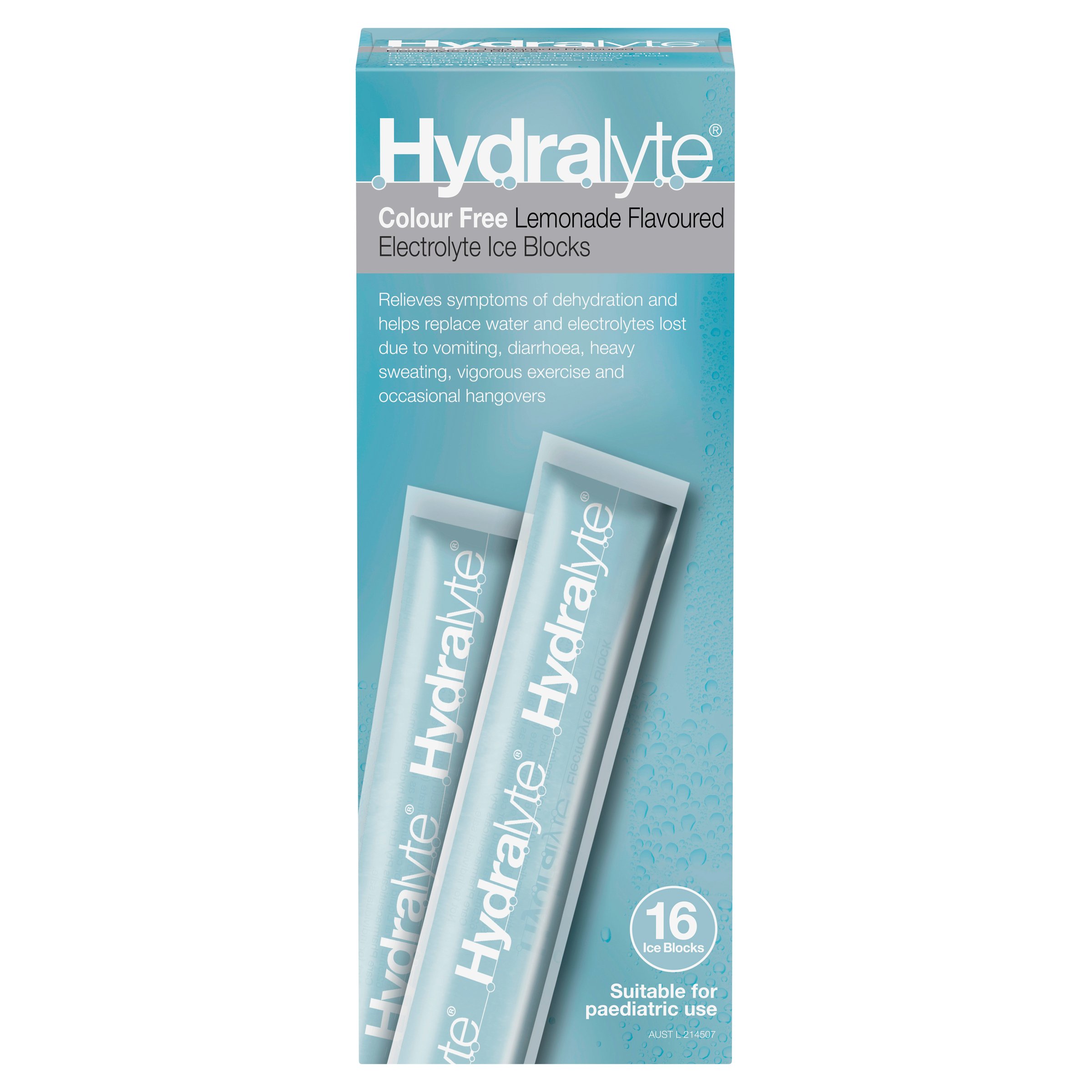 Hydralyte Ice Block Colour Free Lemonade Flavoured 16 pack - Image 1