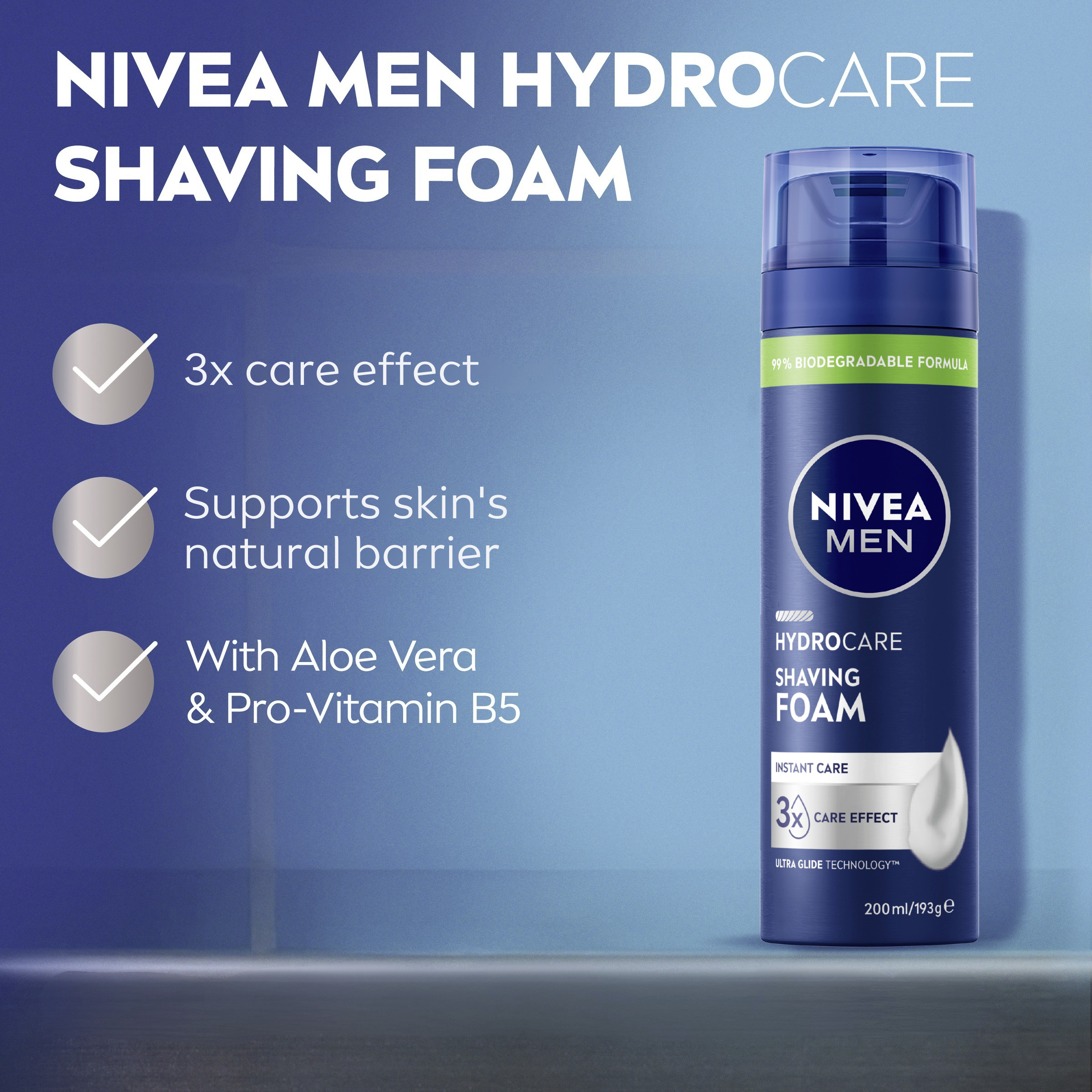 Nivea Men Hydrocare Shave Foam 200ml - Image 5