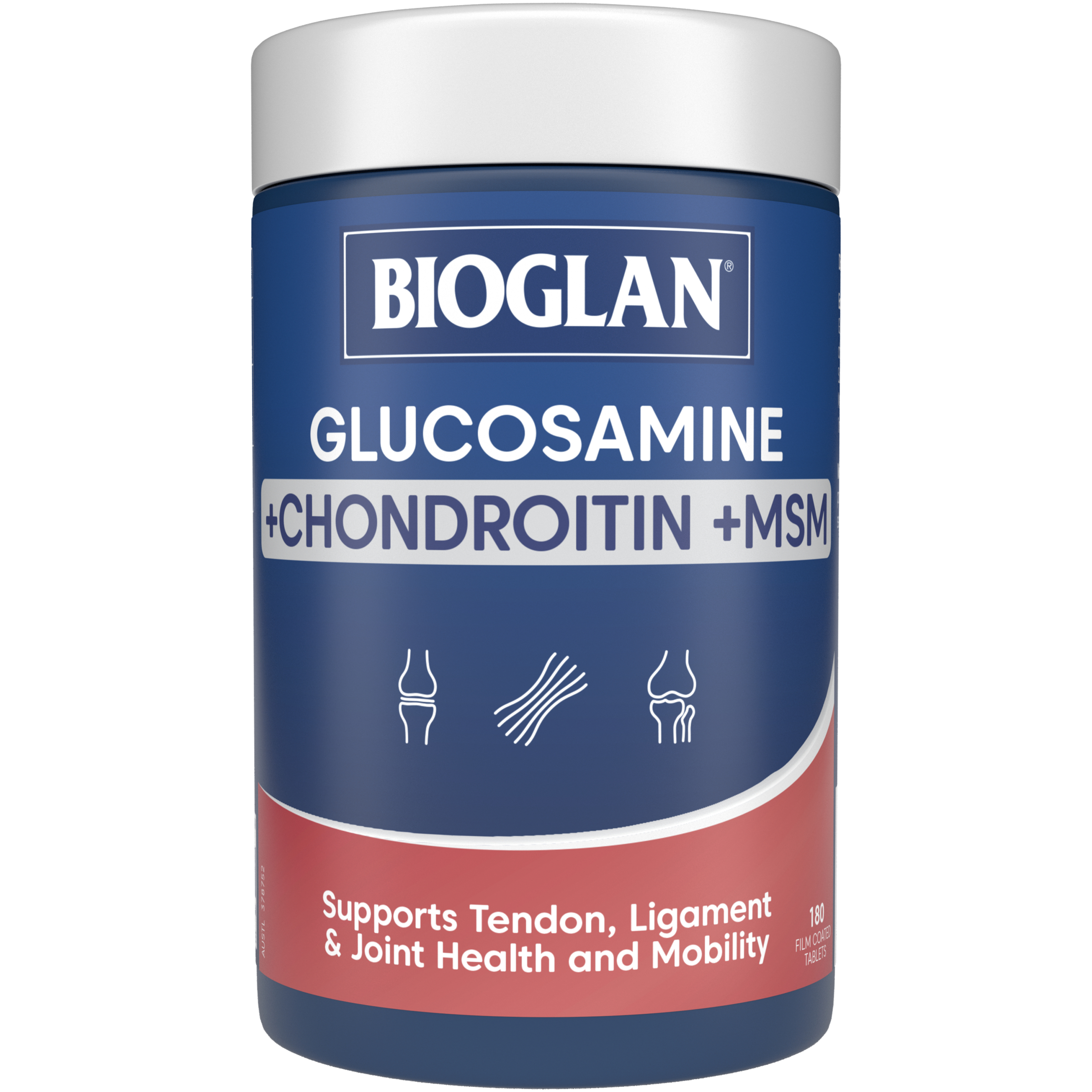 Bioglan Glucosamine + Chondroitin + MSM 180 tablets - Image 1