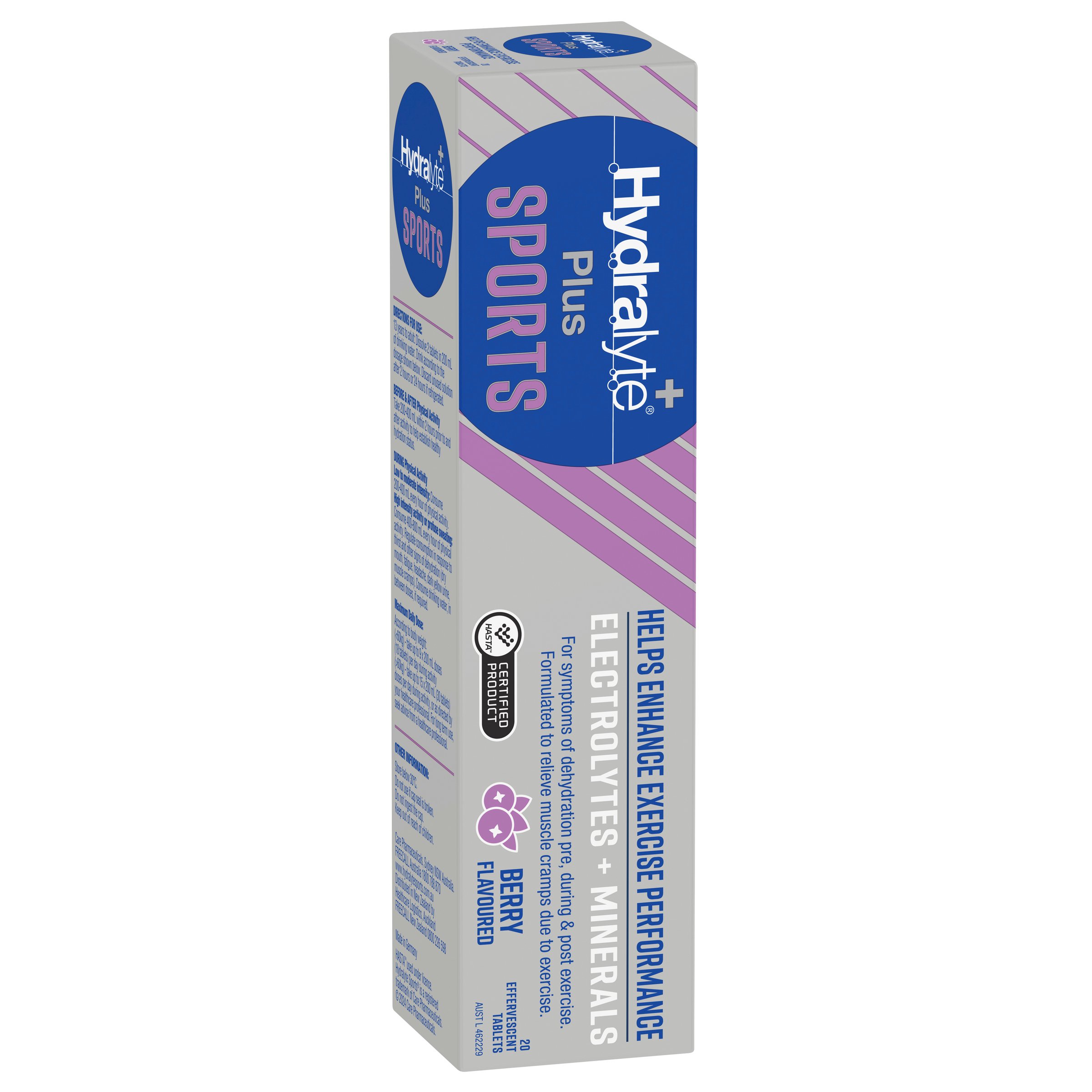 Hydralyte Plus Sports Effervescent Berry 20 tablets - Image 15