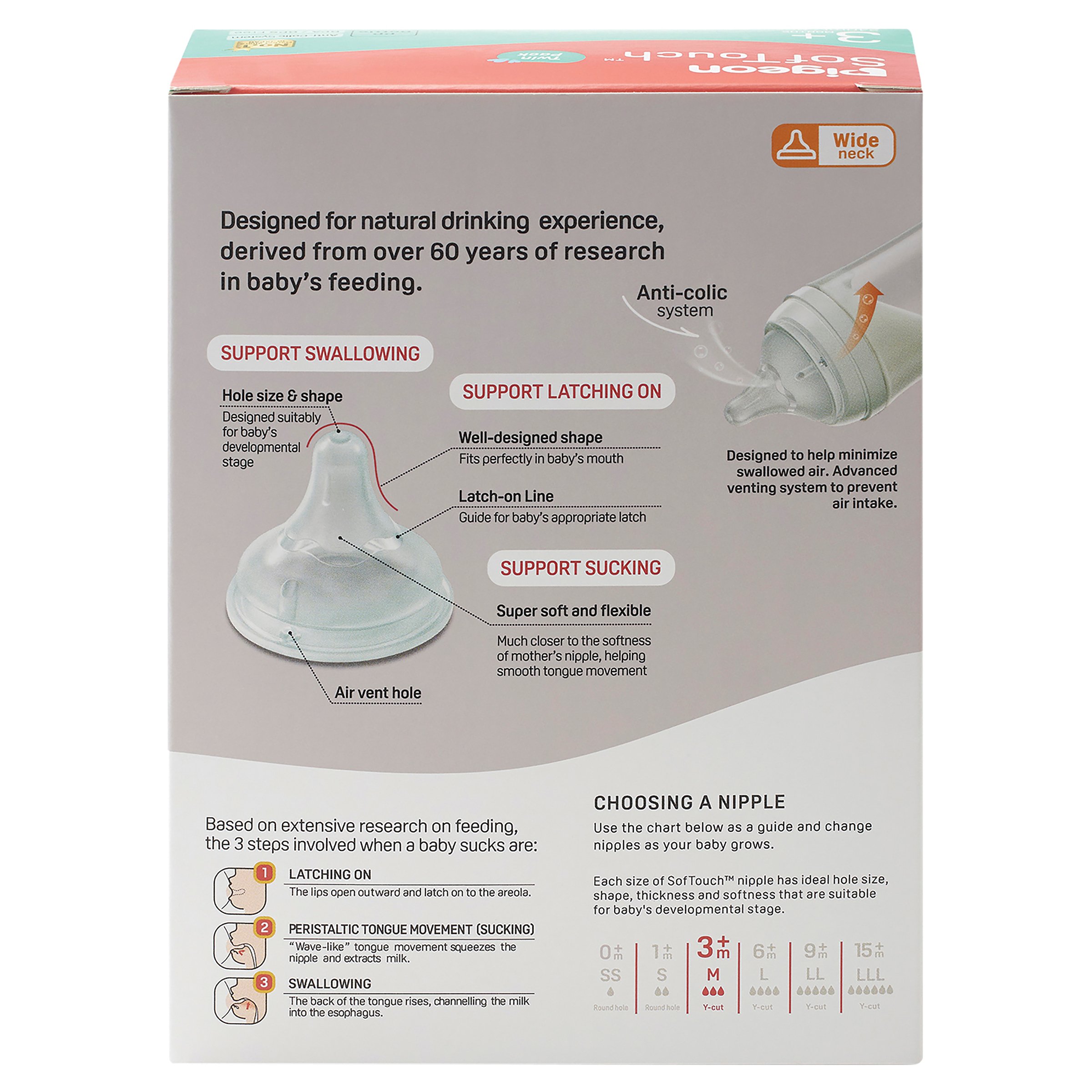 Pigeon Softouch 3 Bottle Twin PP 240ml - Image 2