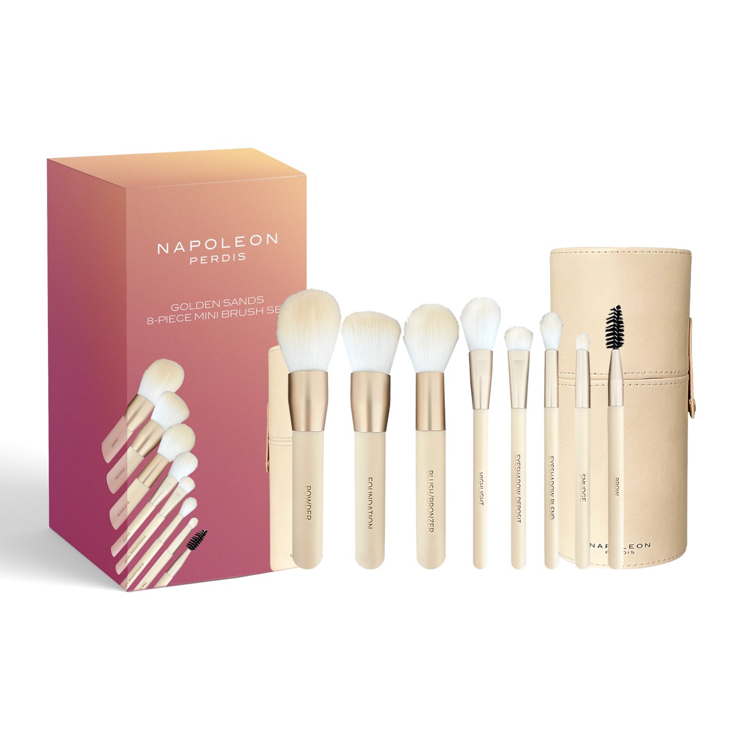 Napoleon Perdis Golden Sands Mini Brush Set 8 piece - Image 2