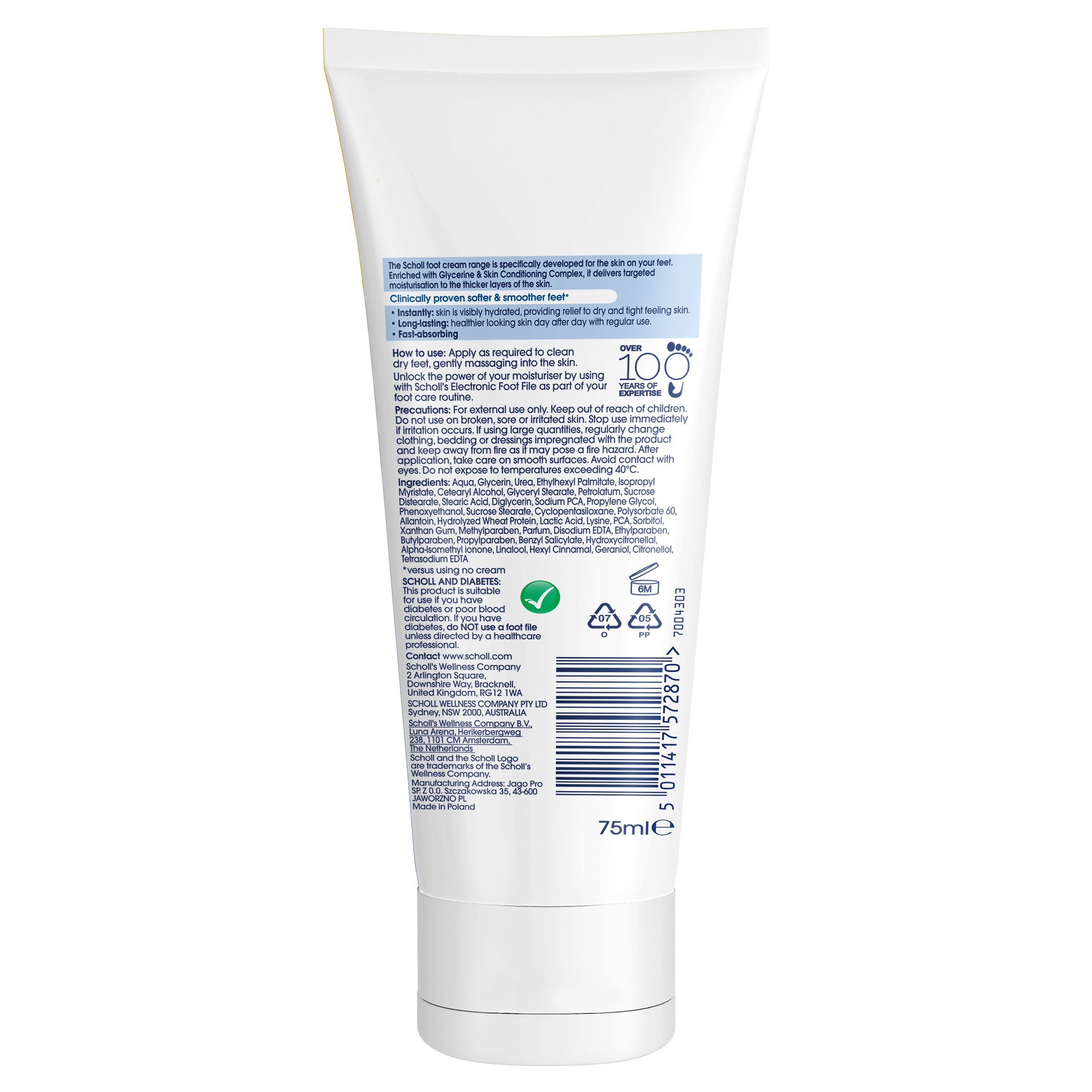 Scholl ExpertCare Hydration Boost Foot Cream 75ml - Image 2