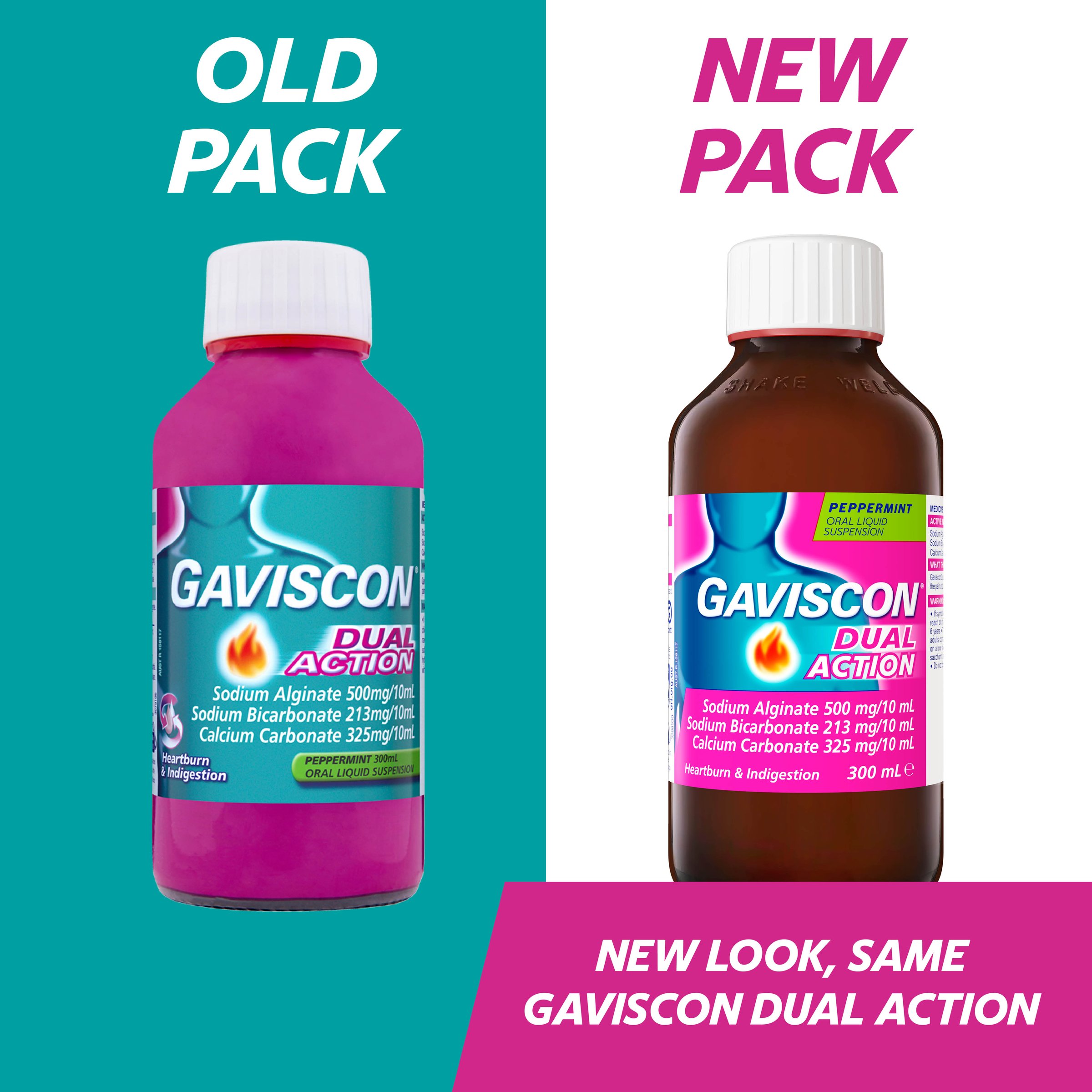 Gaviscon Dual Action Liquid Peppermint 300ml - Image 7