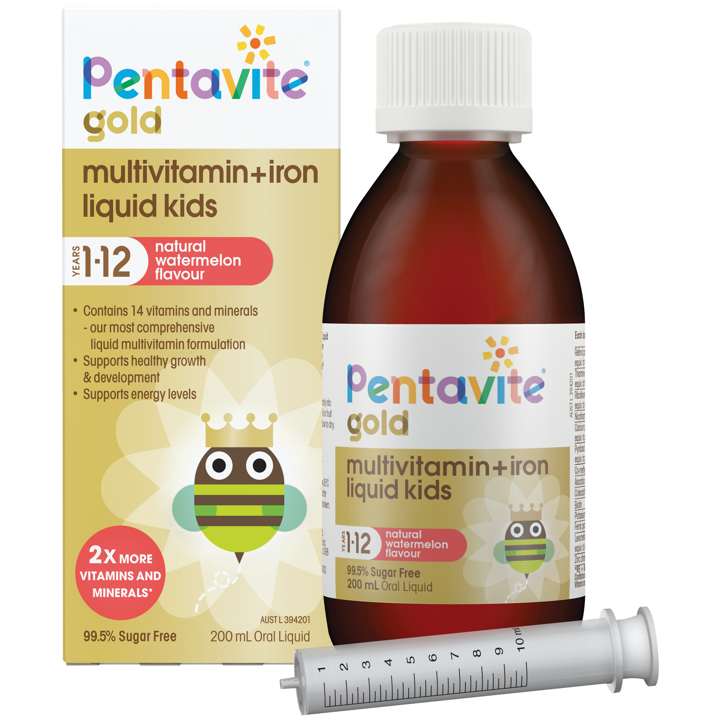 Pentavite Gold Multivitamin + Iron Liquid 200ml - Image 5