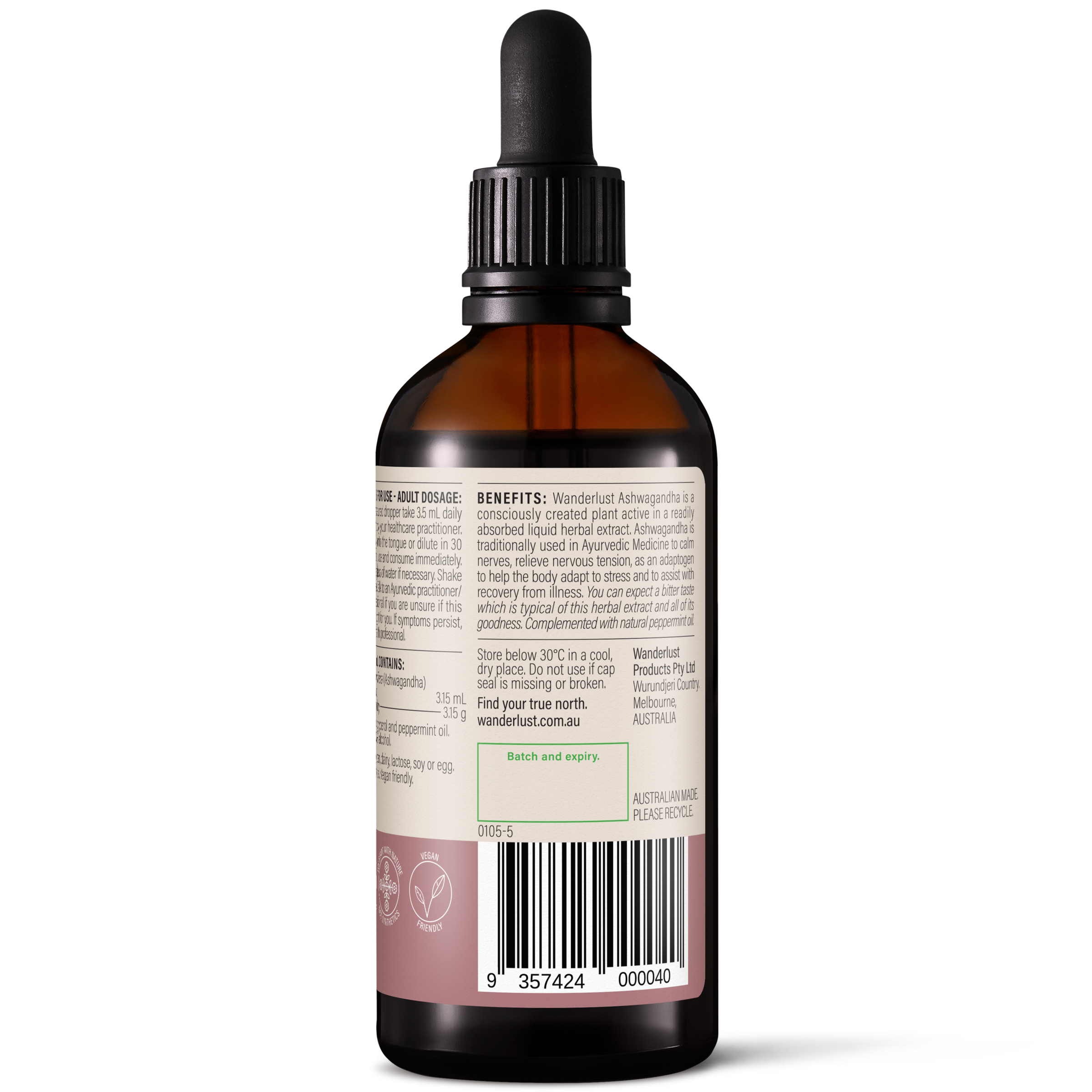 Wanderlust Ashwagandha 90ml - Image 2