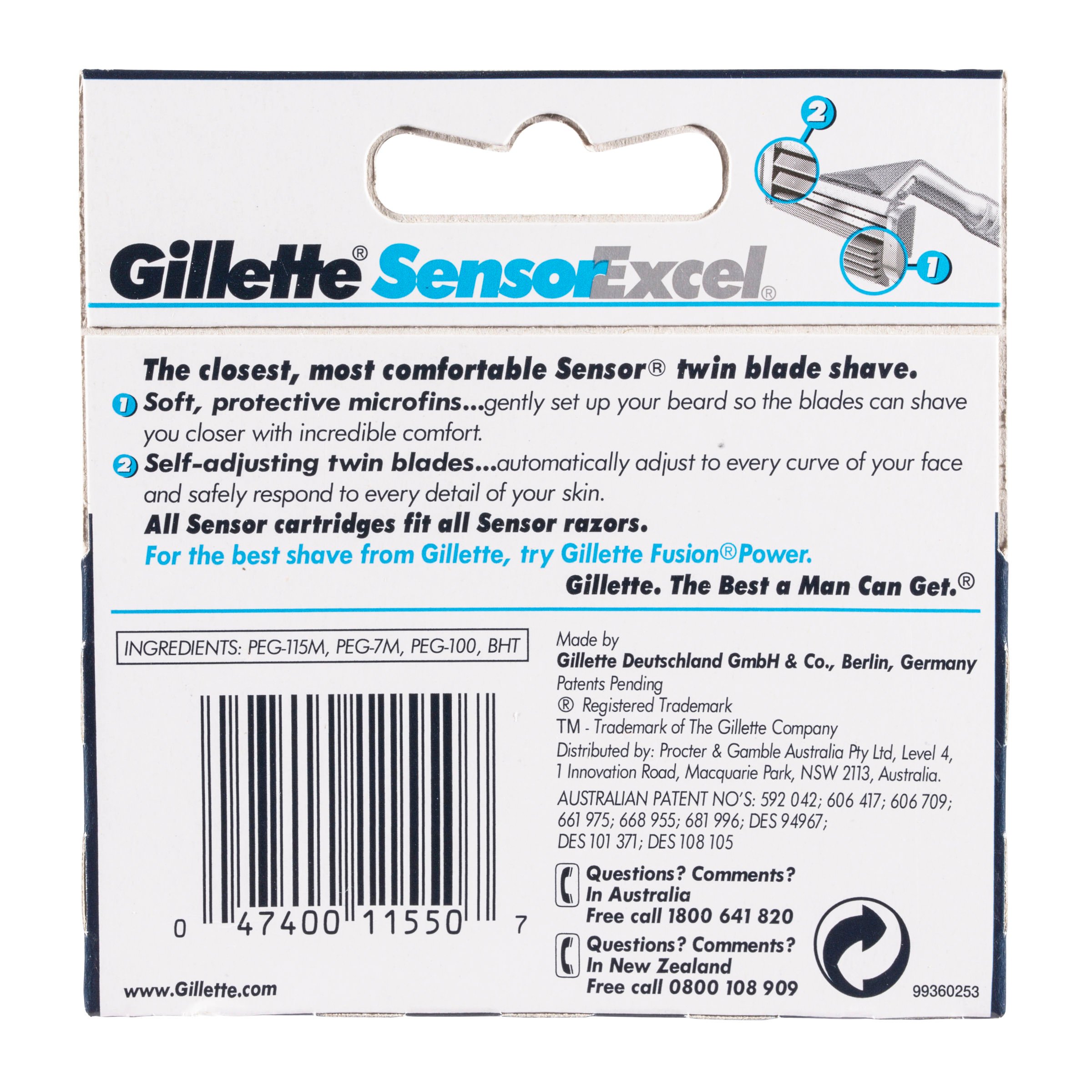 Gillette Sensor Excel Cartridges 5 pack - Image 2