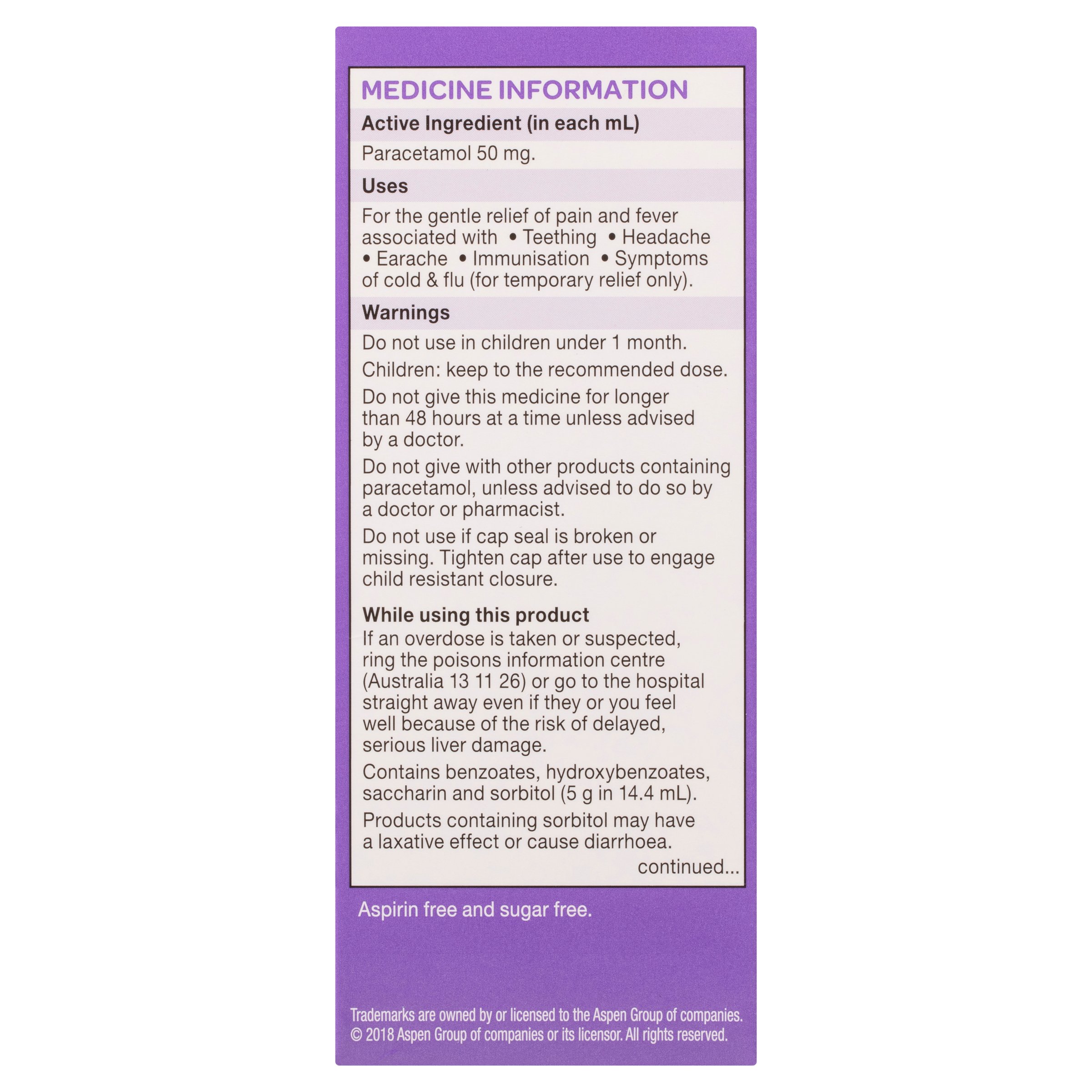 Dymadon Paracetamol for Kids 1 Month - 2 Years Orange 60ml - Image 4