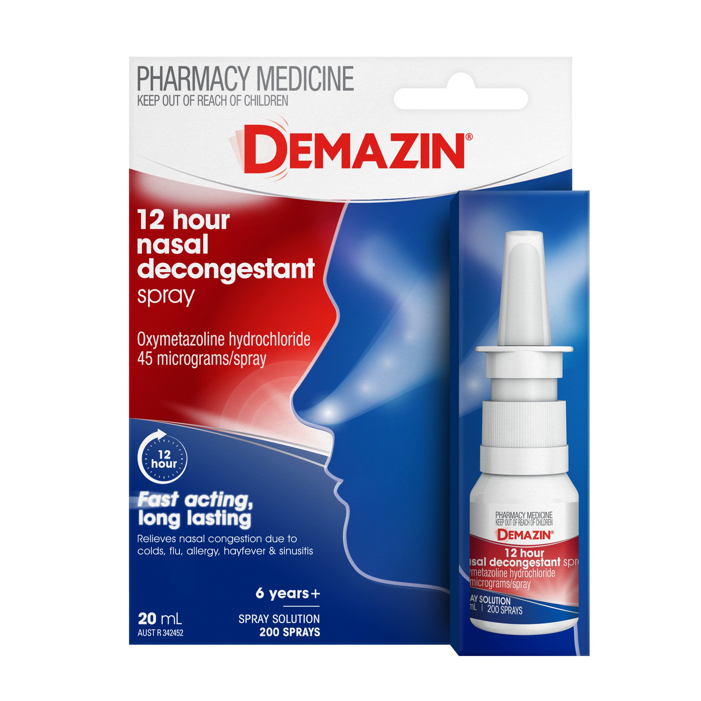 Demazin 12 Hour Decongestant Nasal Spray 20ml - Image 1