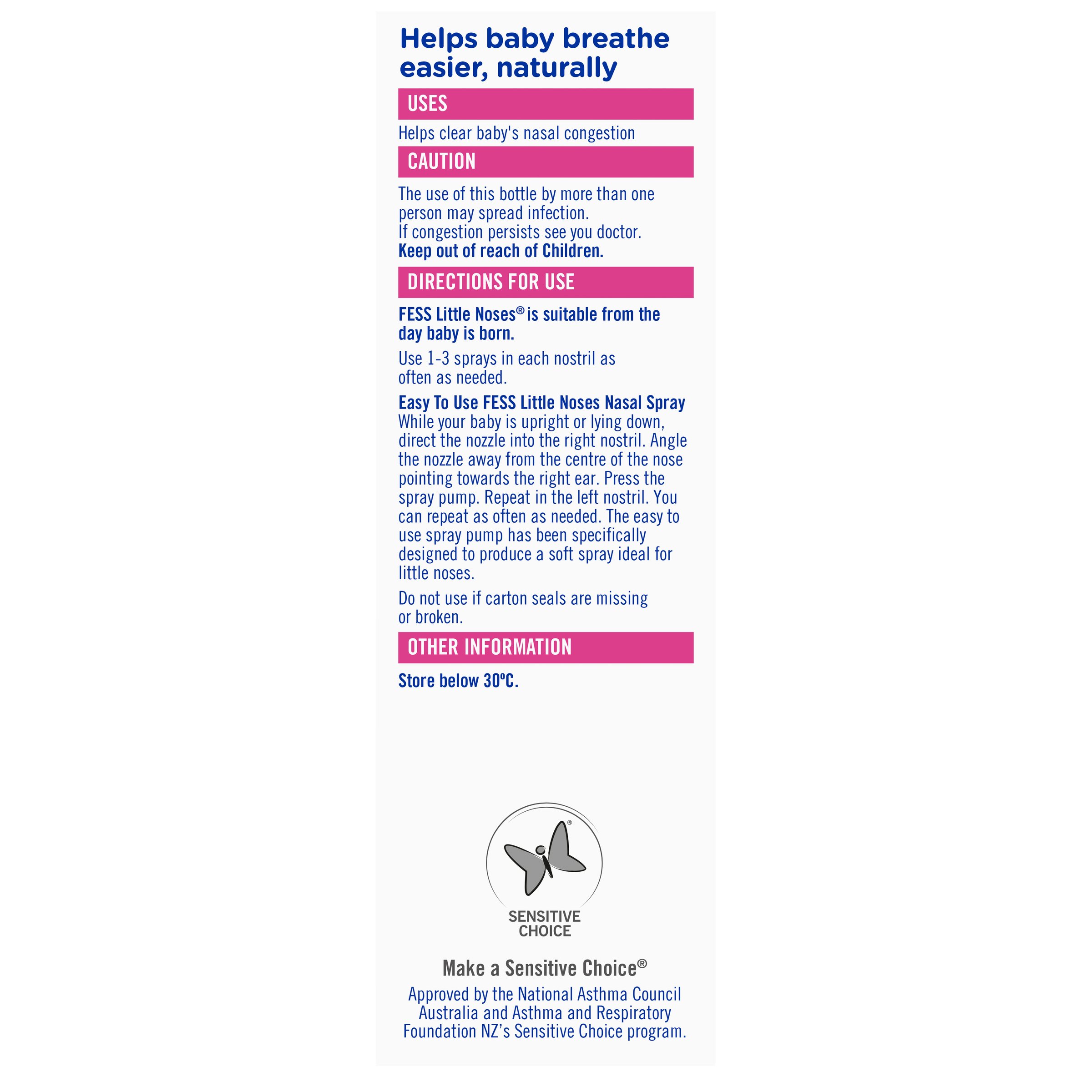 Fess Little Noses Saline Nasal Spray 15ml - Image 3