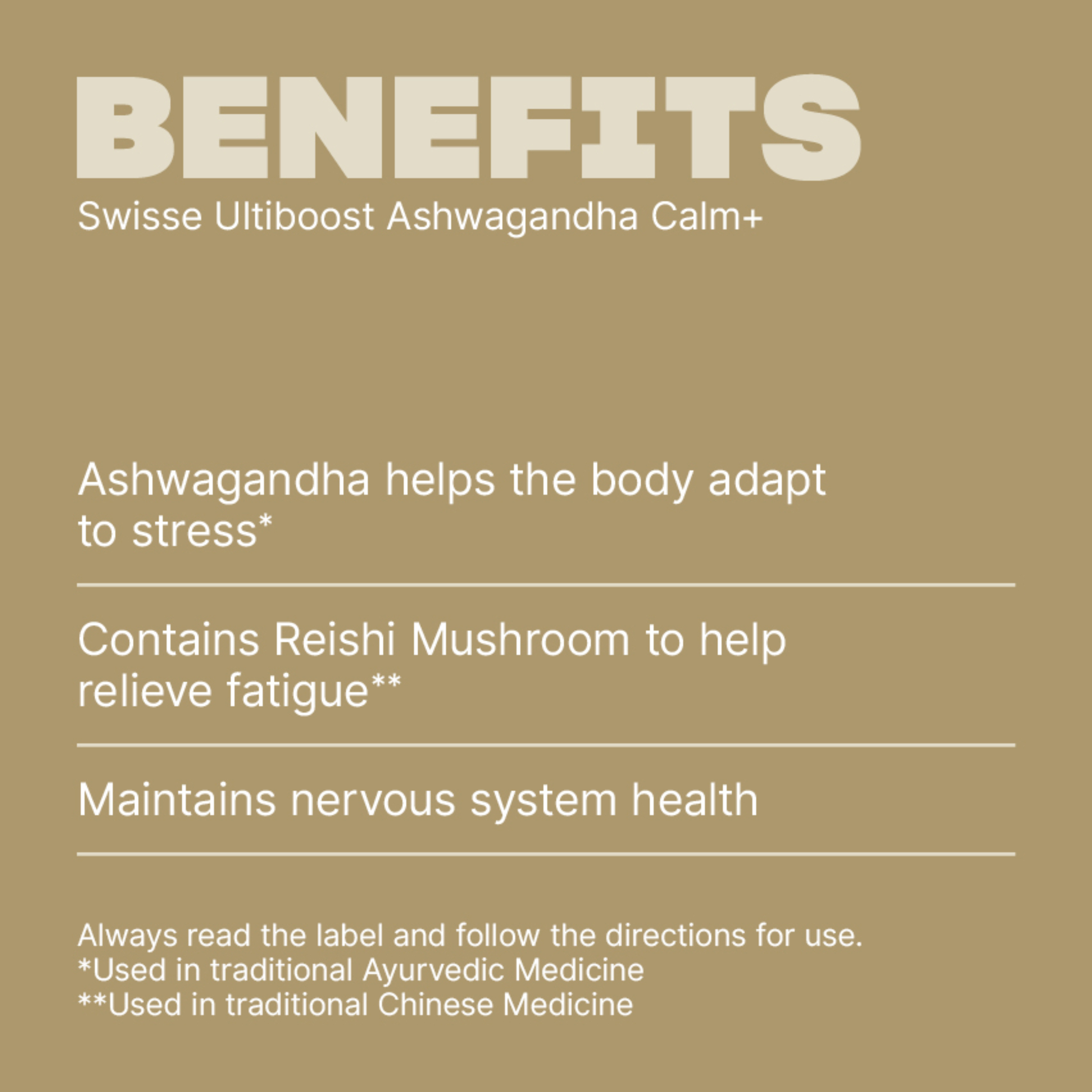 Swisse Ultiboost Ashwagandha Calm+ 60 tablets - Image 4